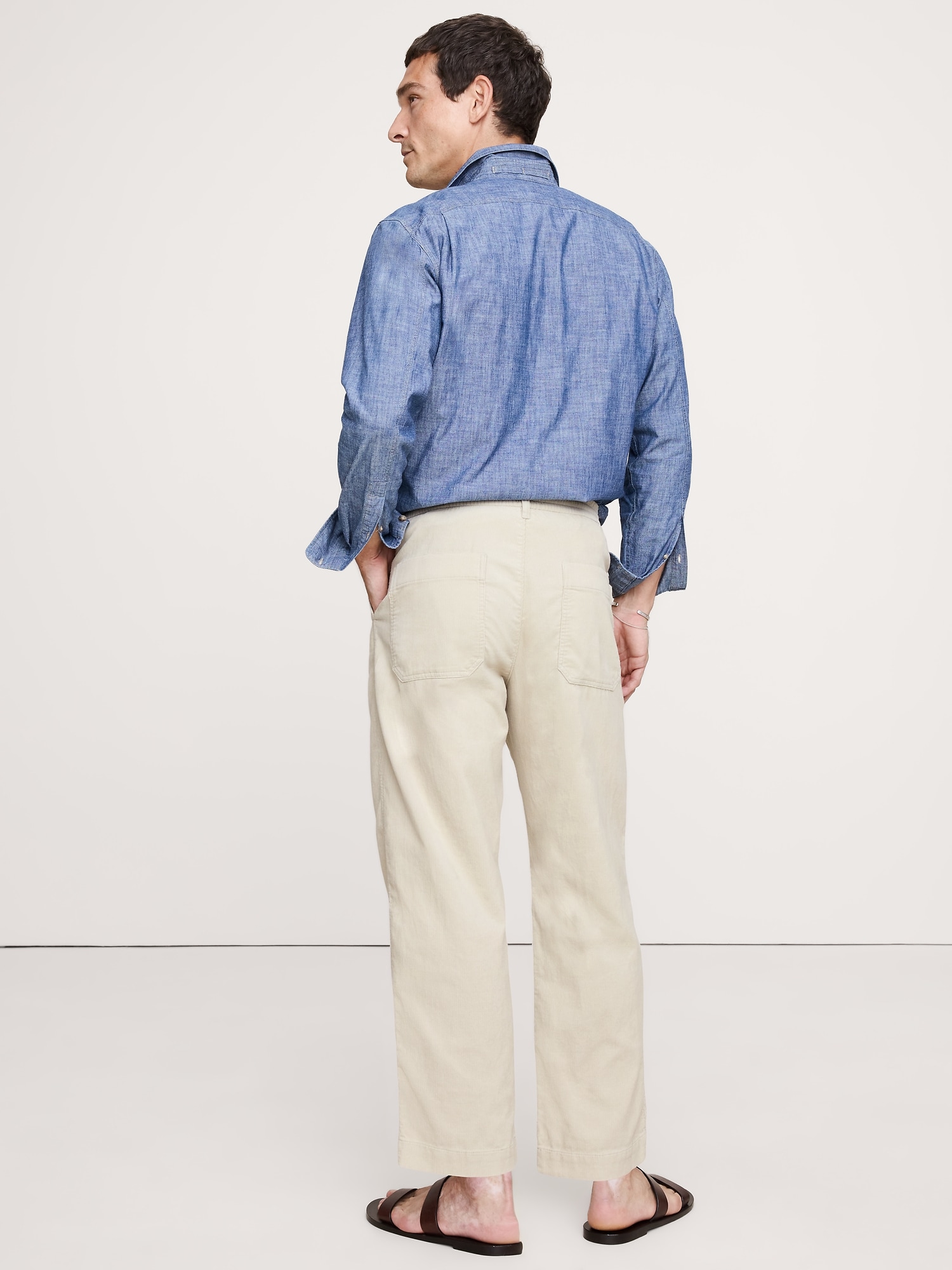 Image number 5 showing, LOOSE CORDUROY PULL-ON PANT
