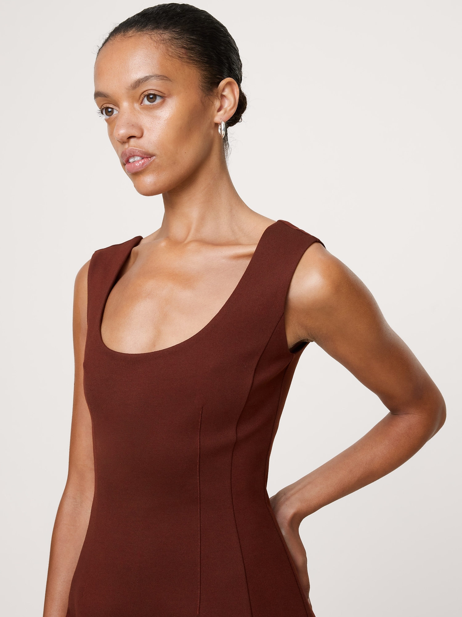 Image number 6 showing, Everywhere Ponte Scoop-Neck Sheath Dress