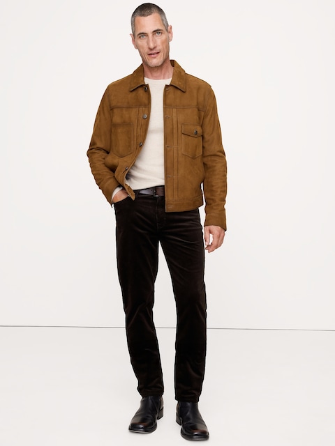 PANTALON VOYAGEUR ÉTROIT EN VELOURS CÔTELÉ