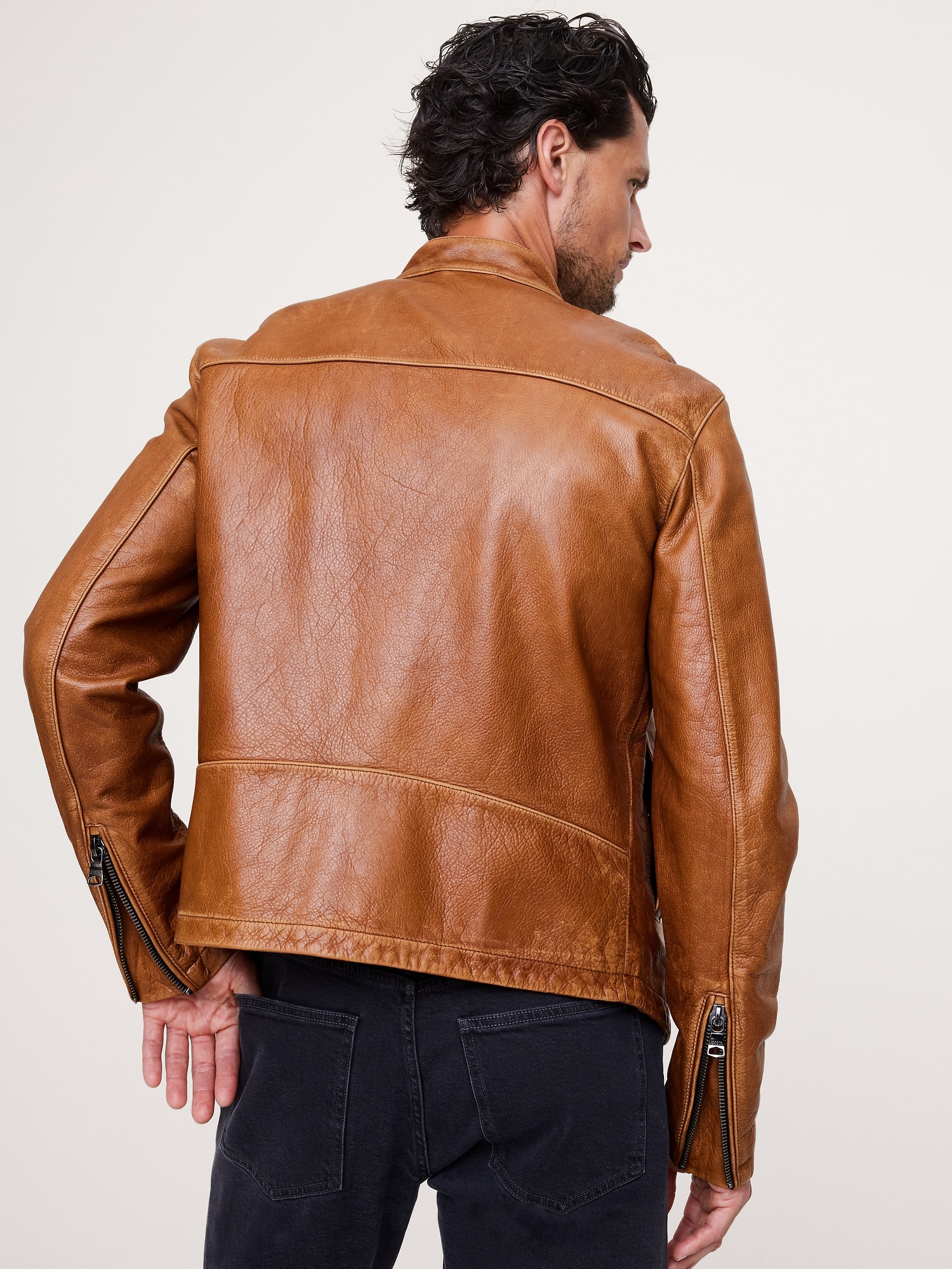 Image number 8 showing, Leather Biker Jacket