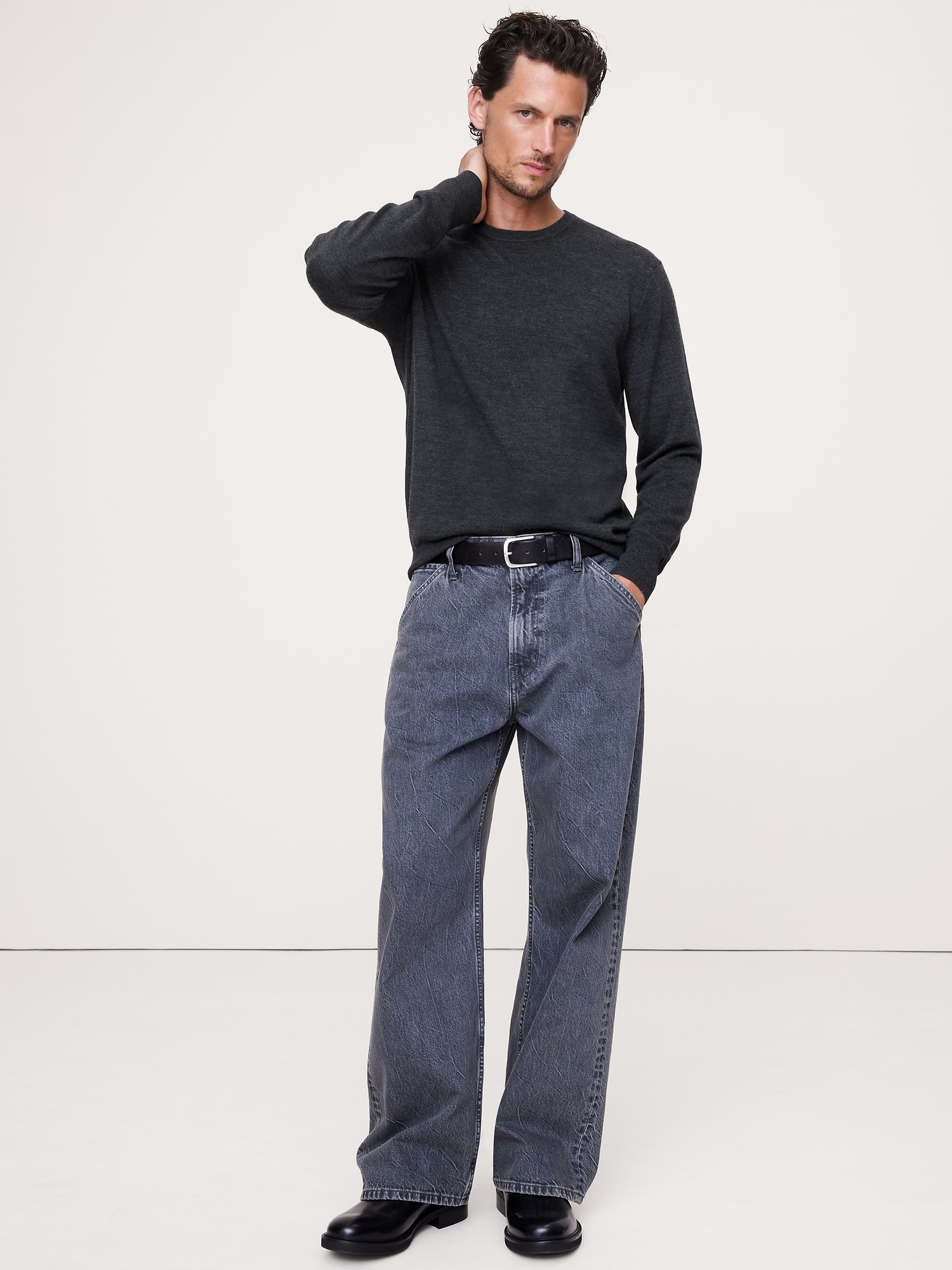 Image number 1 showing, Merino Crew-Neck Sweater