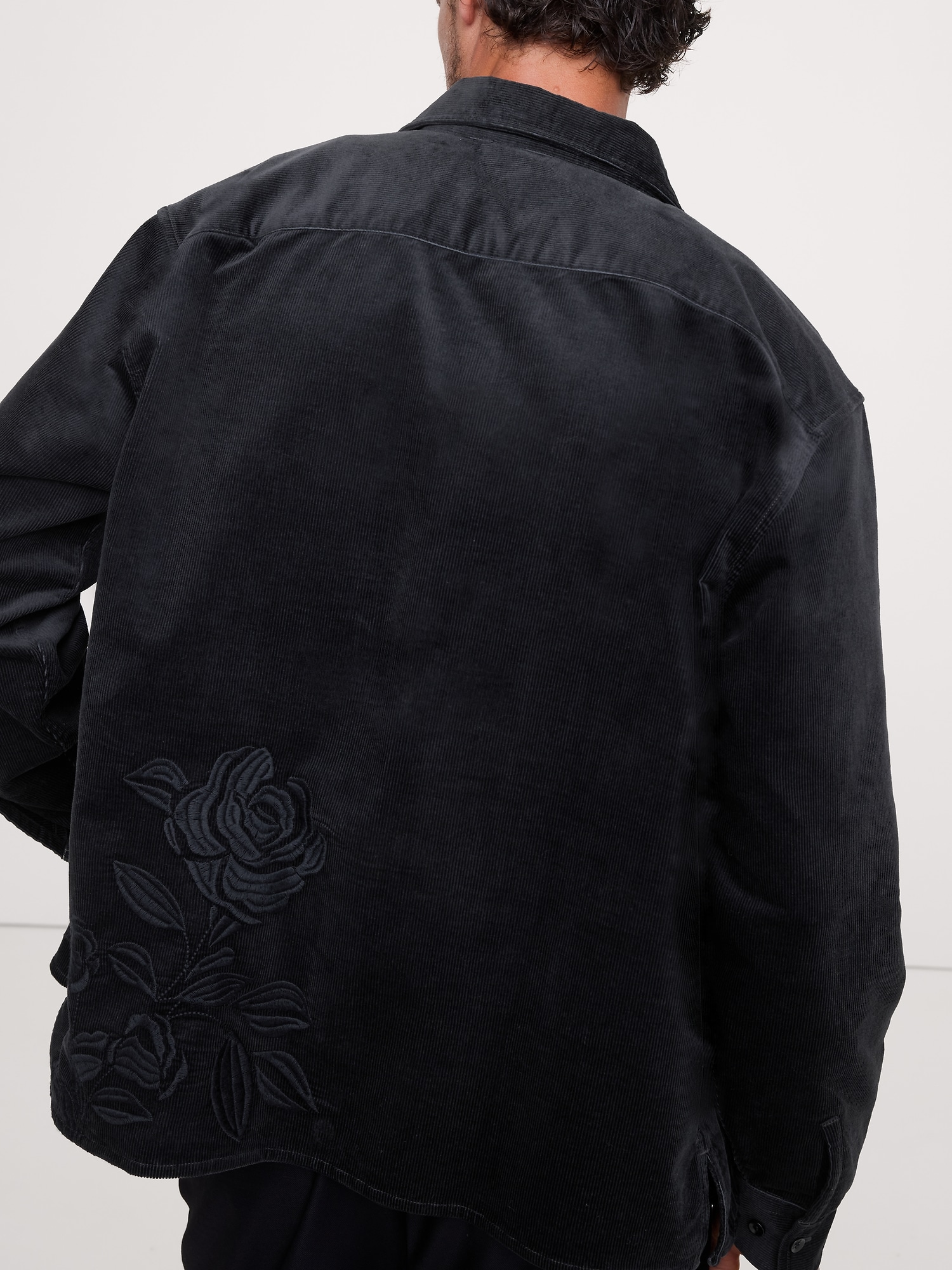 Image number 2 showing, Relaxed-Fit Embroidered Corduroy Overshirt