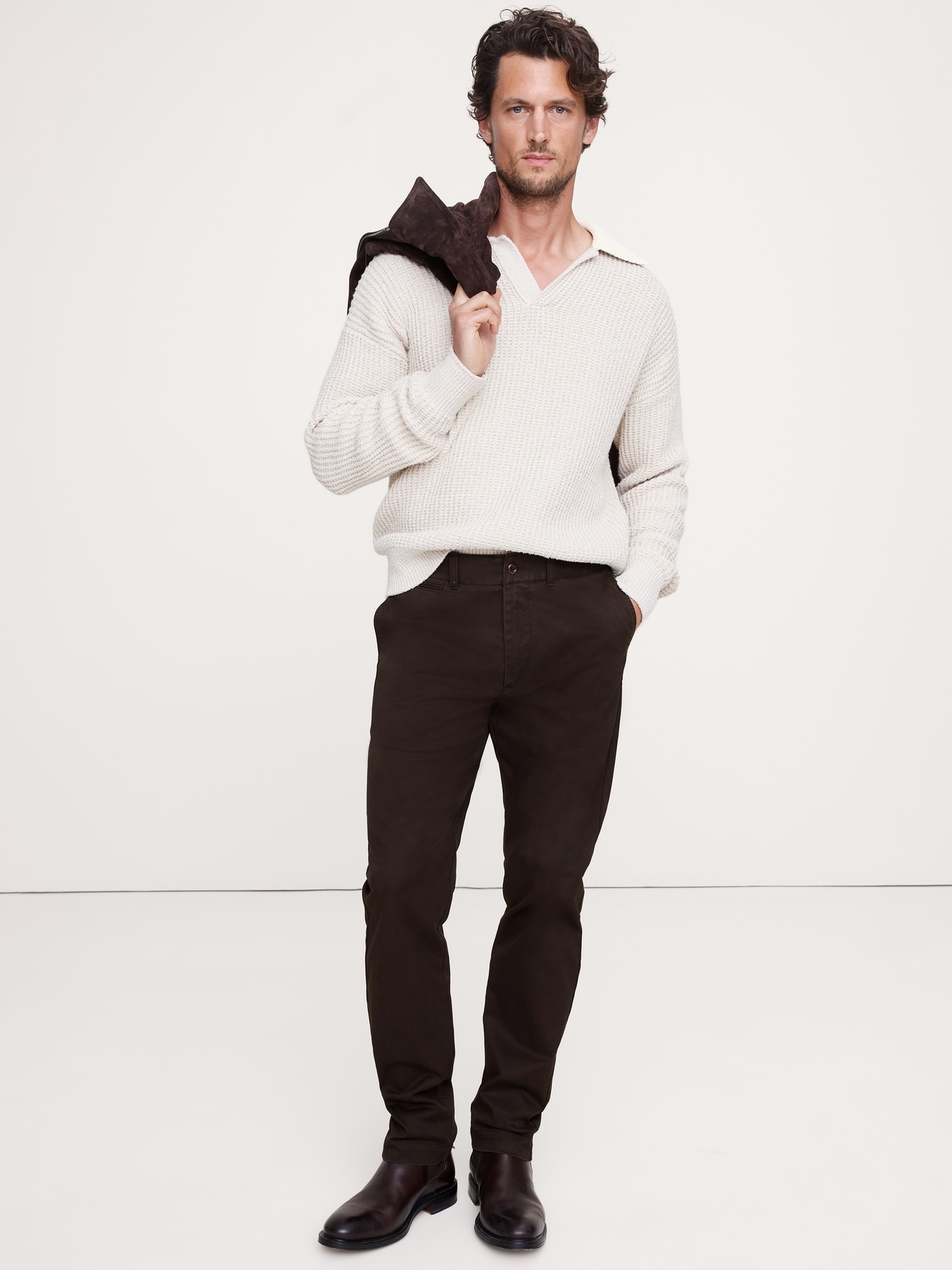 Athletic Slim Stretch Chino - Double Chocolate Brown