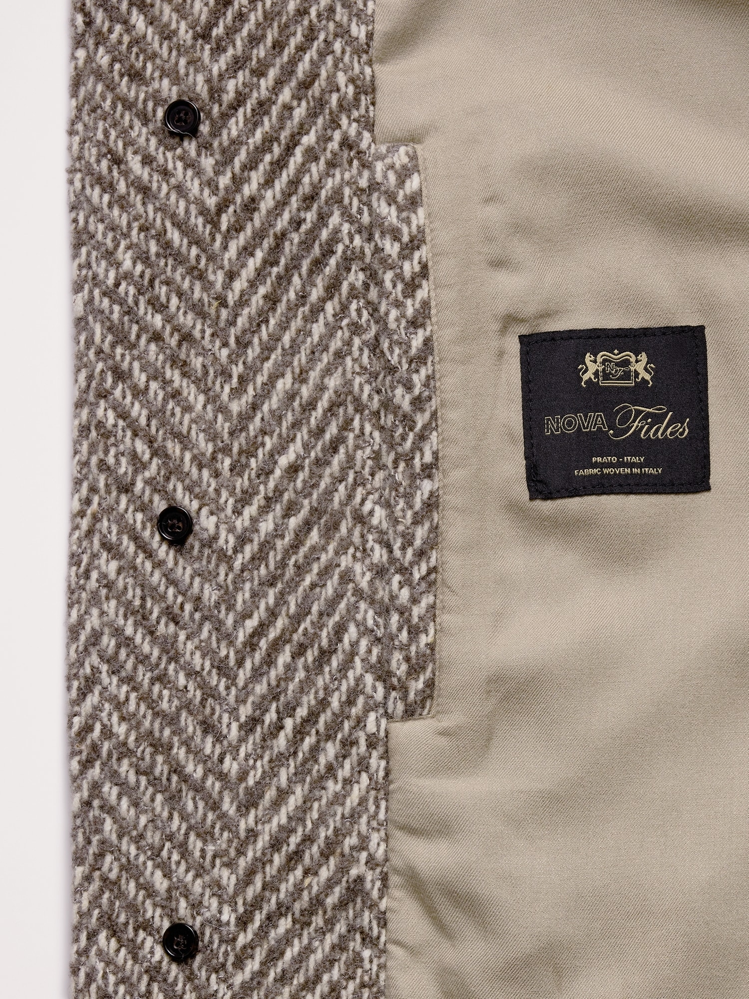 Image number 5 showing, Italian Herringbone Balmacaan Coat