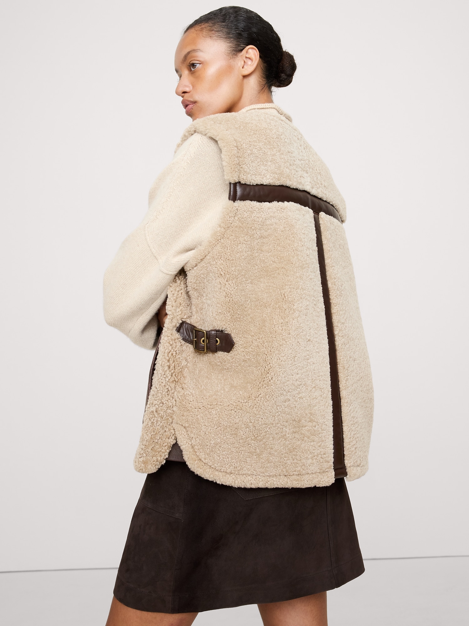 Image number 7 showing, Reversible Shearling  Vest