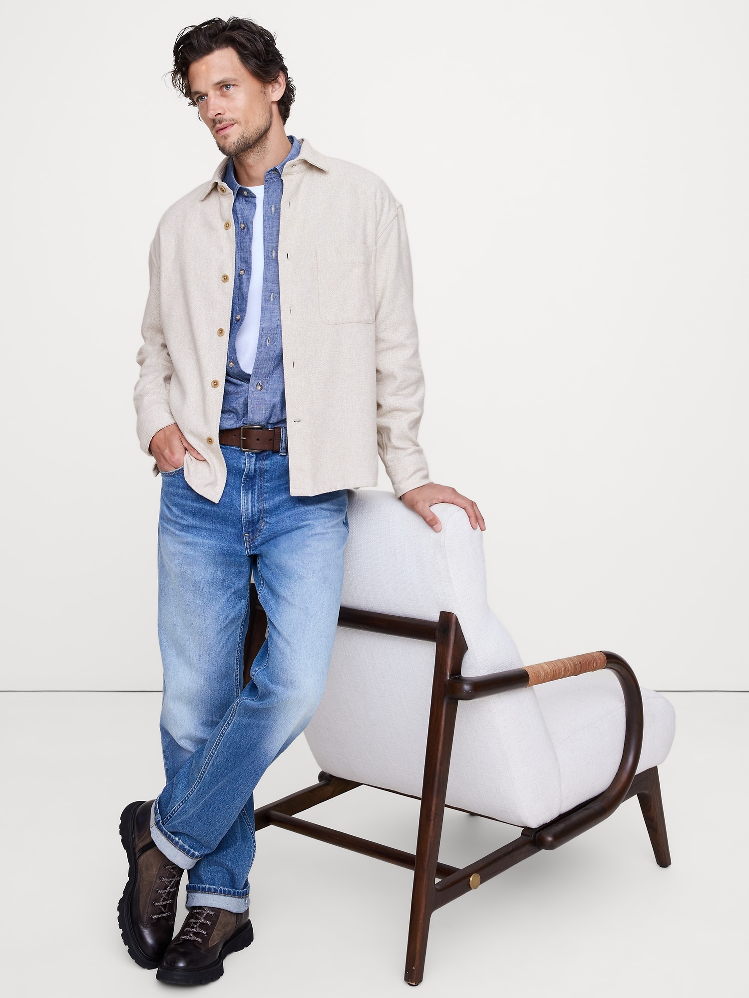 Image number 3 showing, Relaxed-Fit Flannel Overshirt