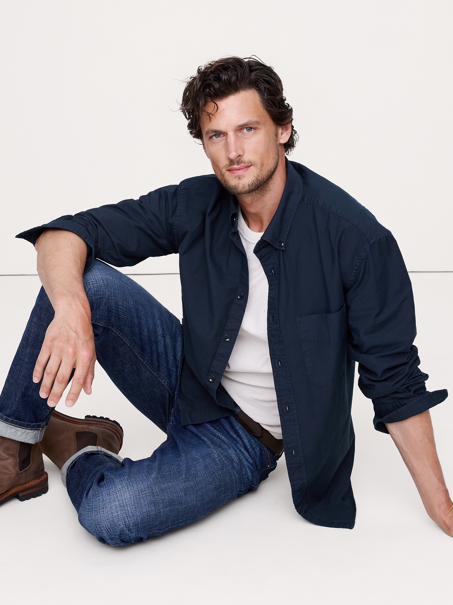 Image number 1 showing, Relaxed-Fit Garment Dye Oxford Shirt