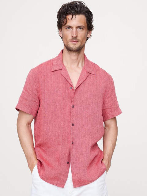 CHEMISE DE VACANCES À COUPE STANDARD EN LIN