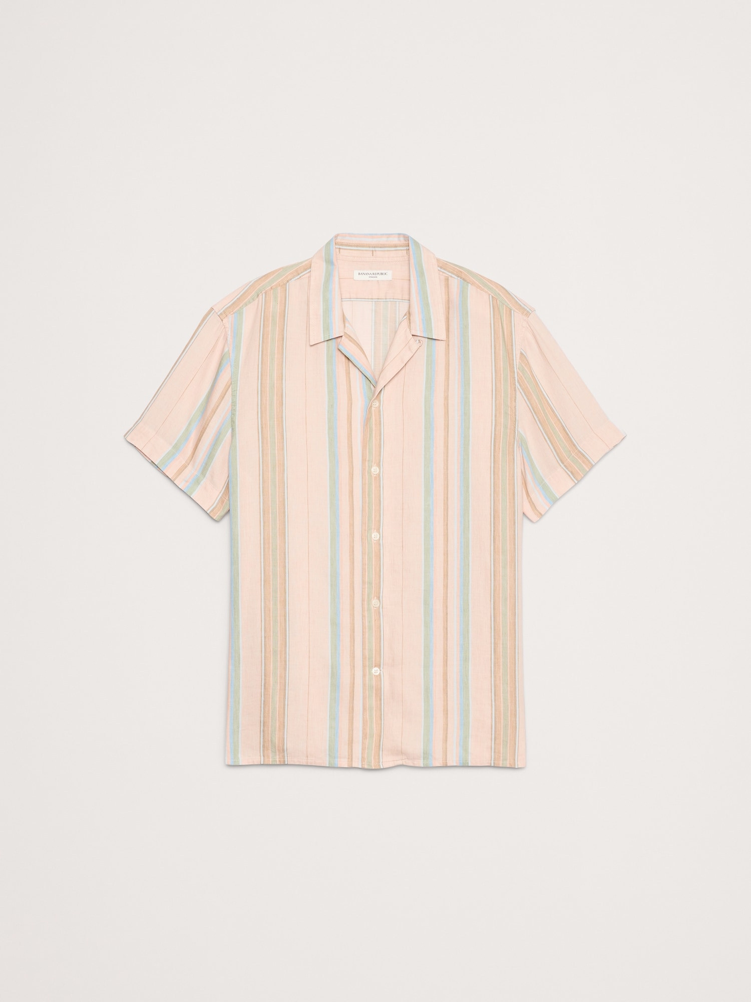 Image number 4 showing, Standard-Fit Linen-Cotton Resort Shirt