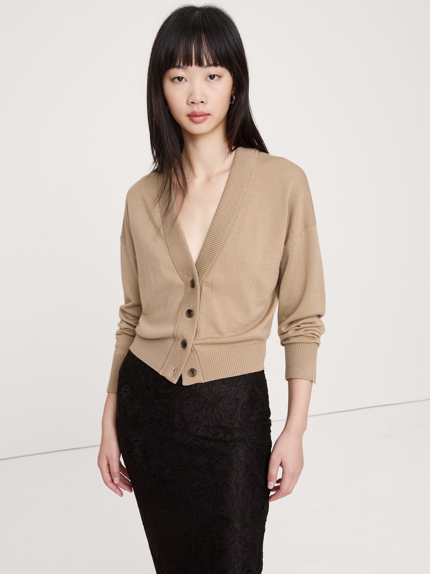 Cardigan en laine mérinos