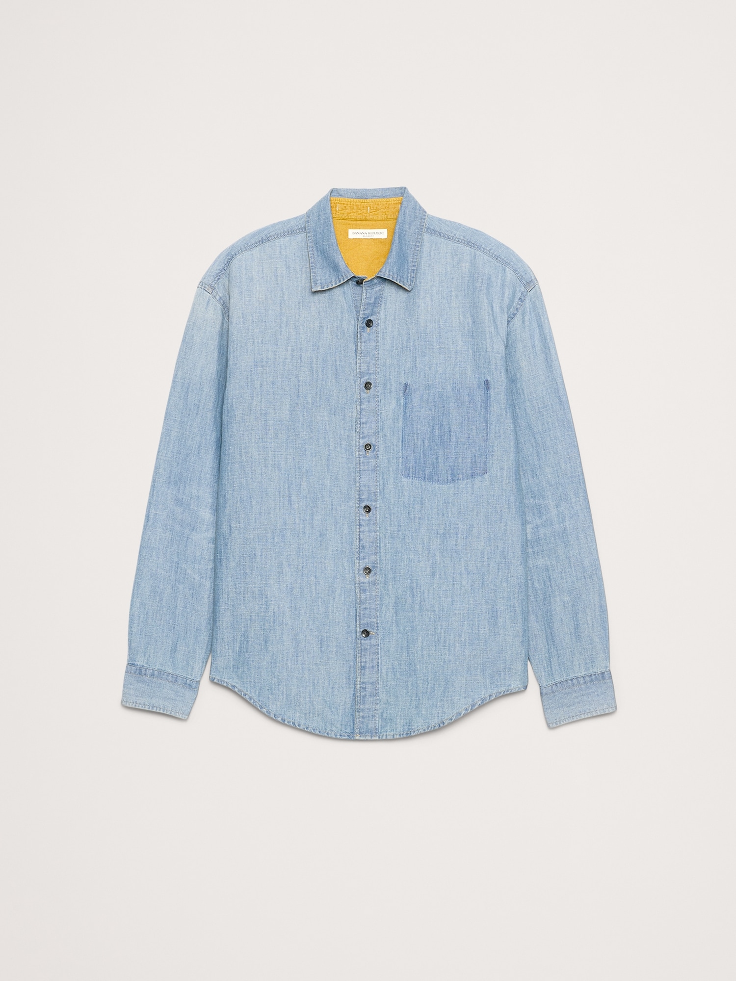 Image number 2 showing, Relaxed-Fit Cotton-Hemp Chambray Shirt