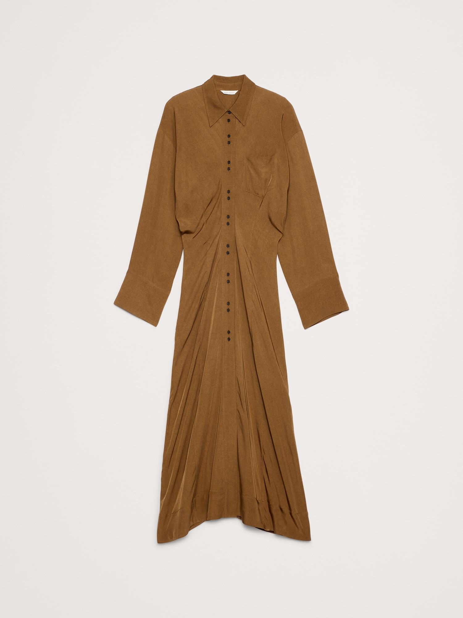 Image number 8 showing, Drapey Twill Shirt Dress