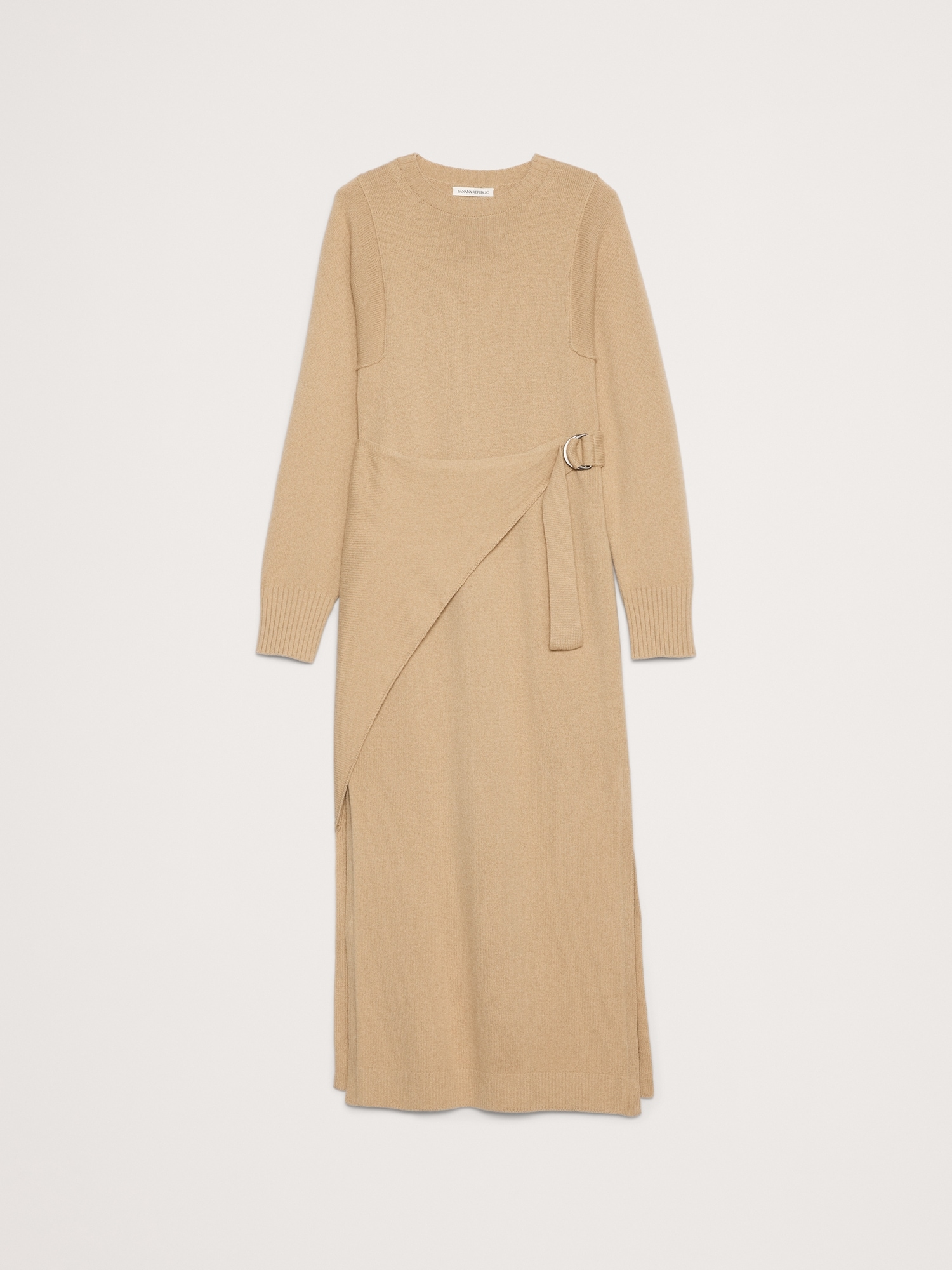 Image number 5 showing, Merino-Cotton Wrap Sweater Dress