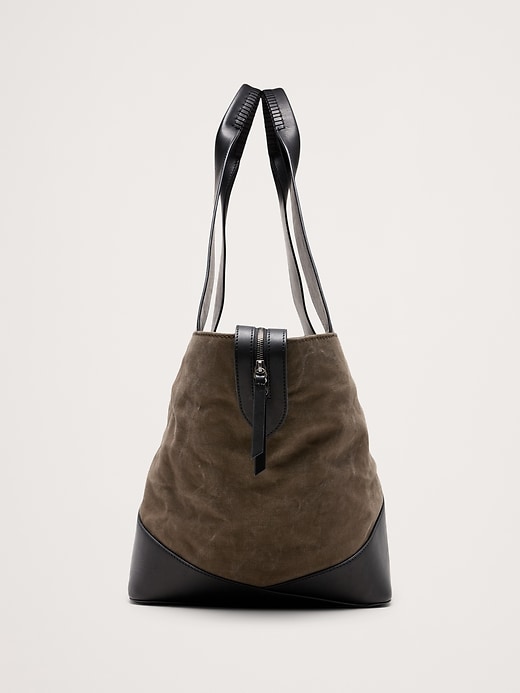 Large Patchwork Medium Zip Tote | Banana Republic