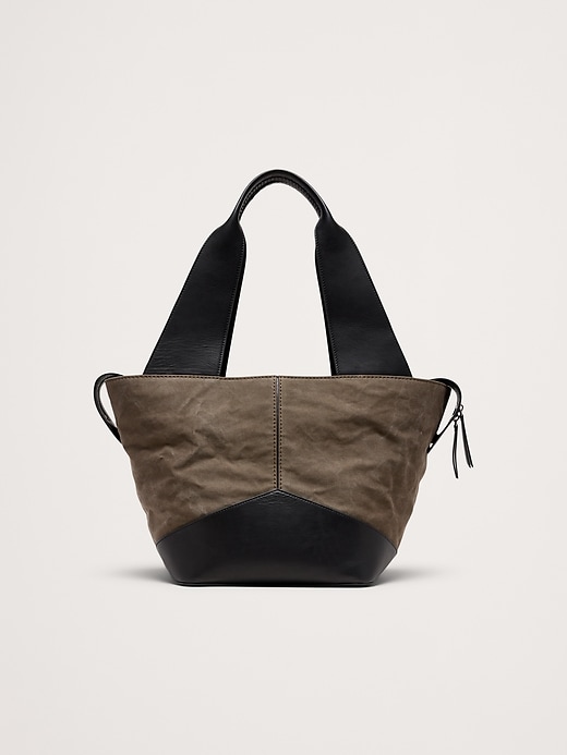 Large Patchwork Medium Zip Tote | Banana Republic
