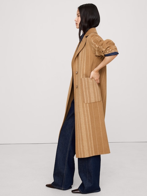 MANTEAU EN TISSU DOUBLE FACE