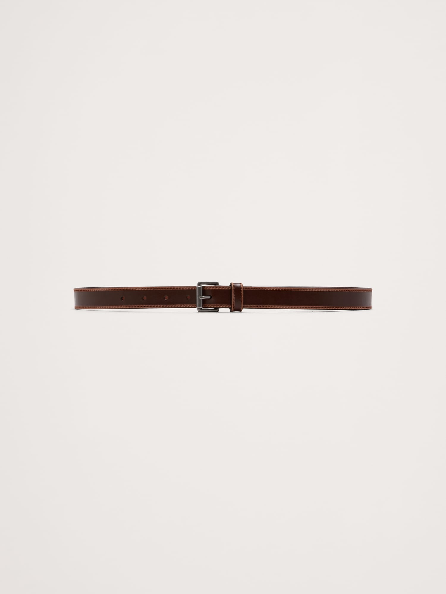 Distressed Trouser Belt - Mahogany Brown Leather