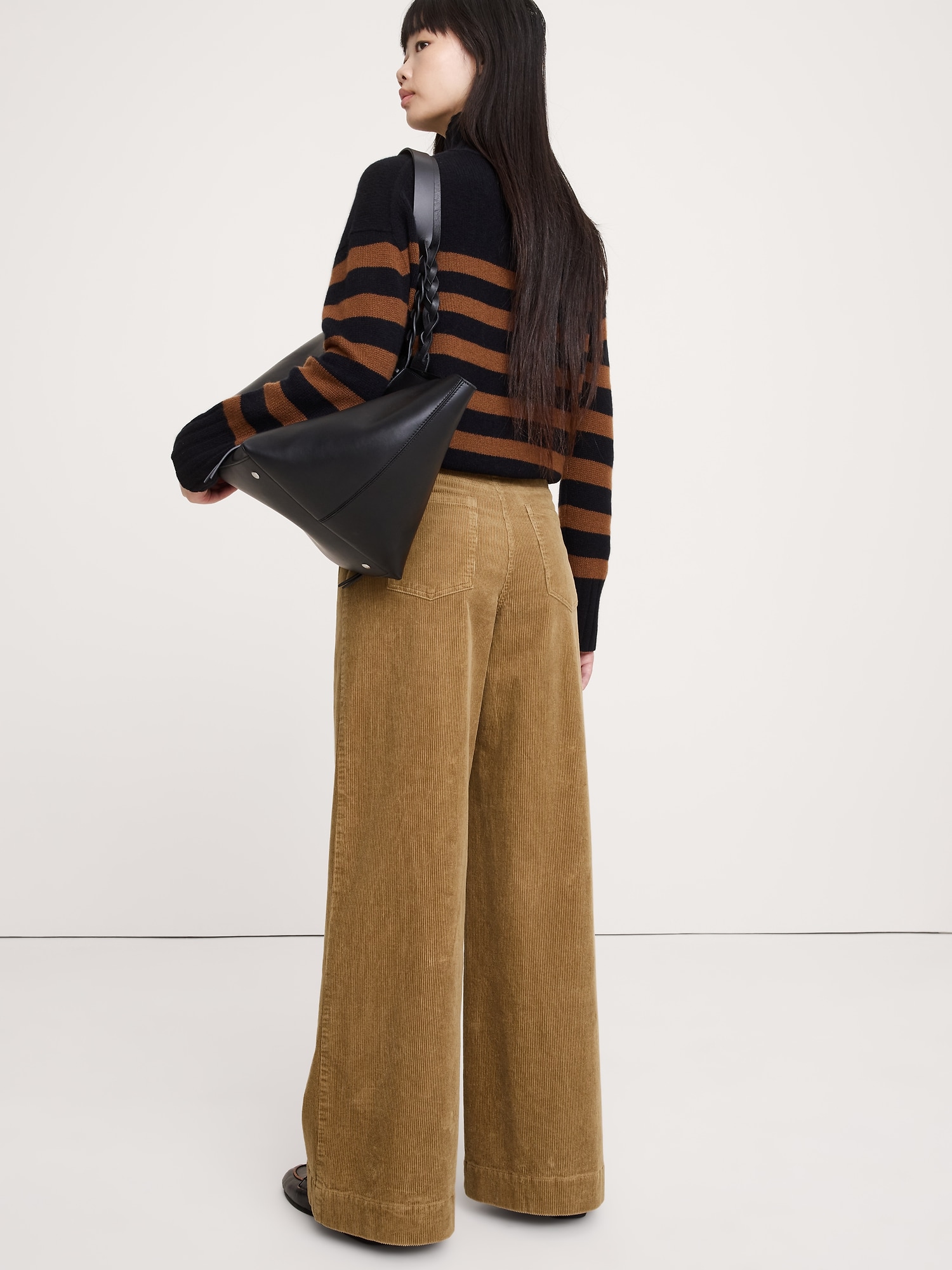 Image number 5 showing, High-Rise Wide-Leg Corduroy Pull-On Pant