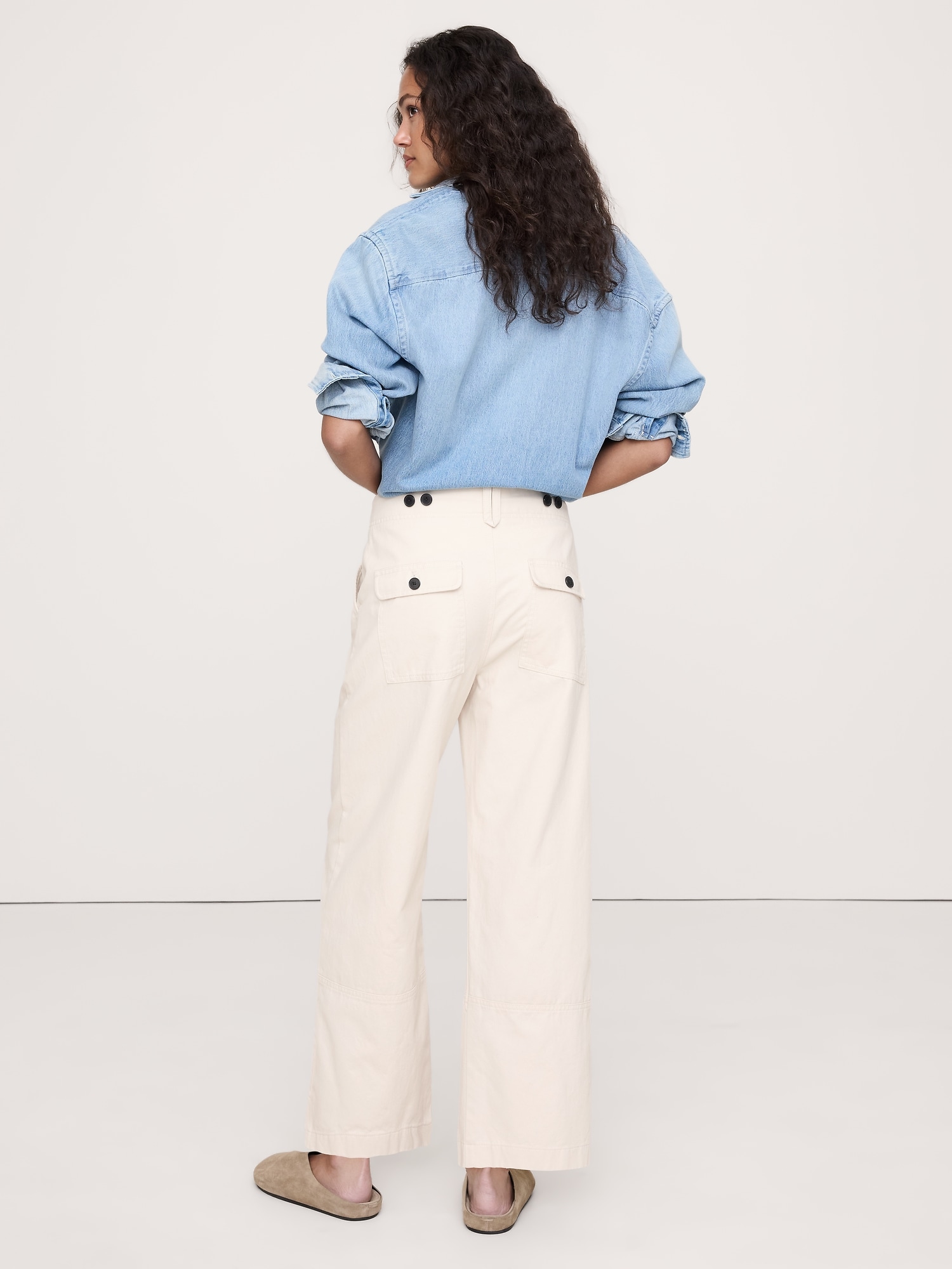 Image number 2 showing, High-Rise Wide-Leg Pull-On Drawstring Pant