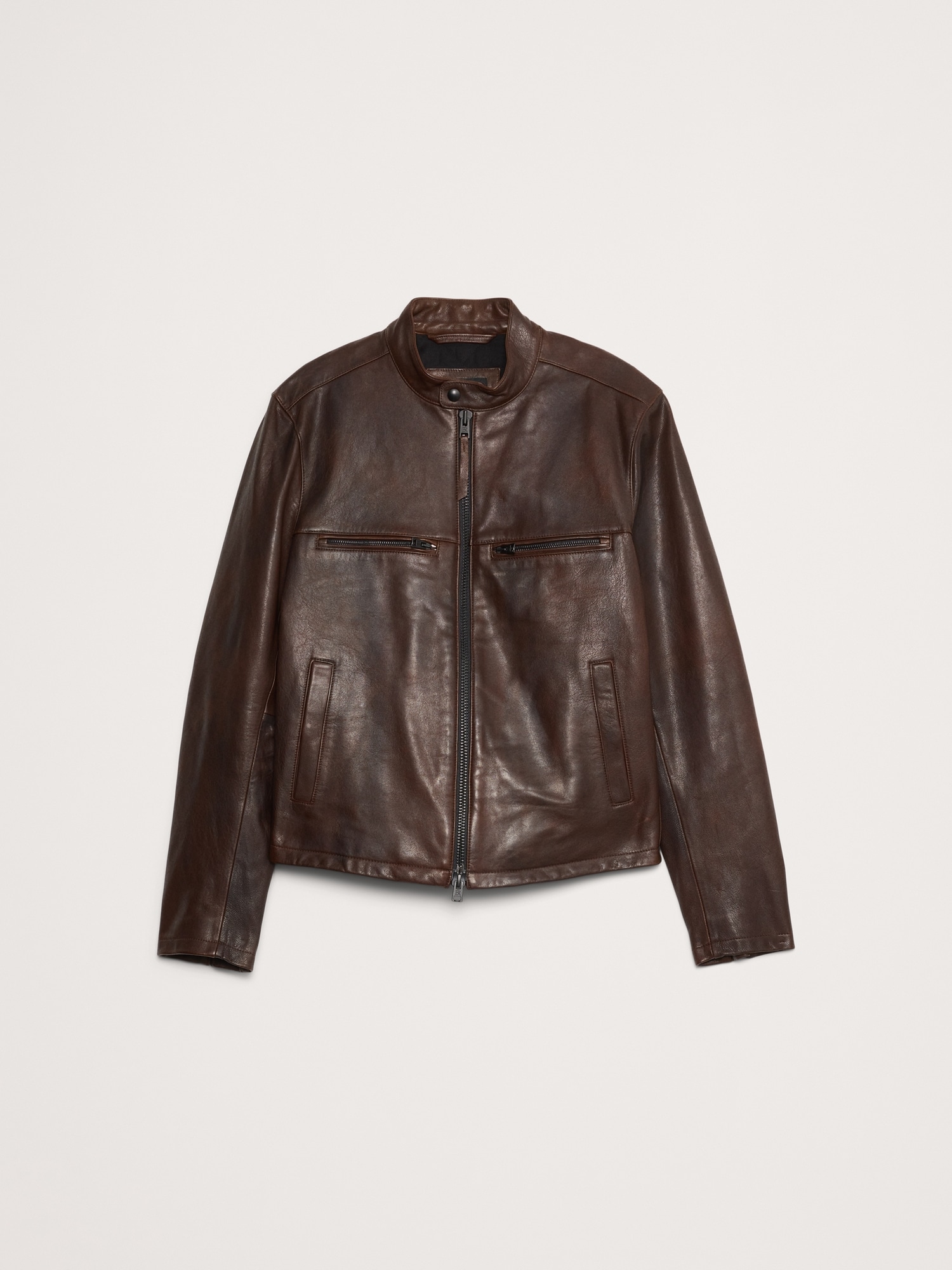 Image number 8 showing, Leather Biker Jacket