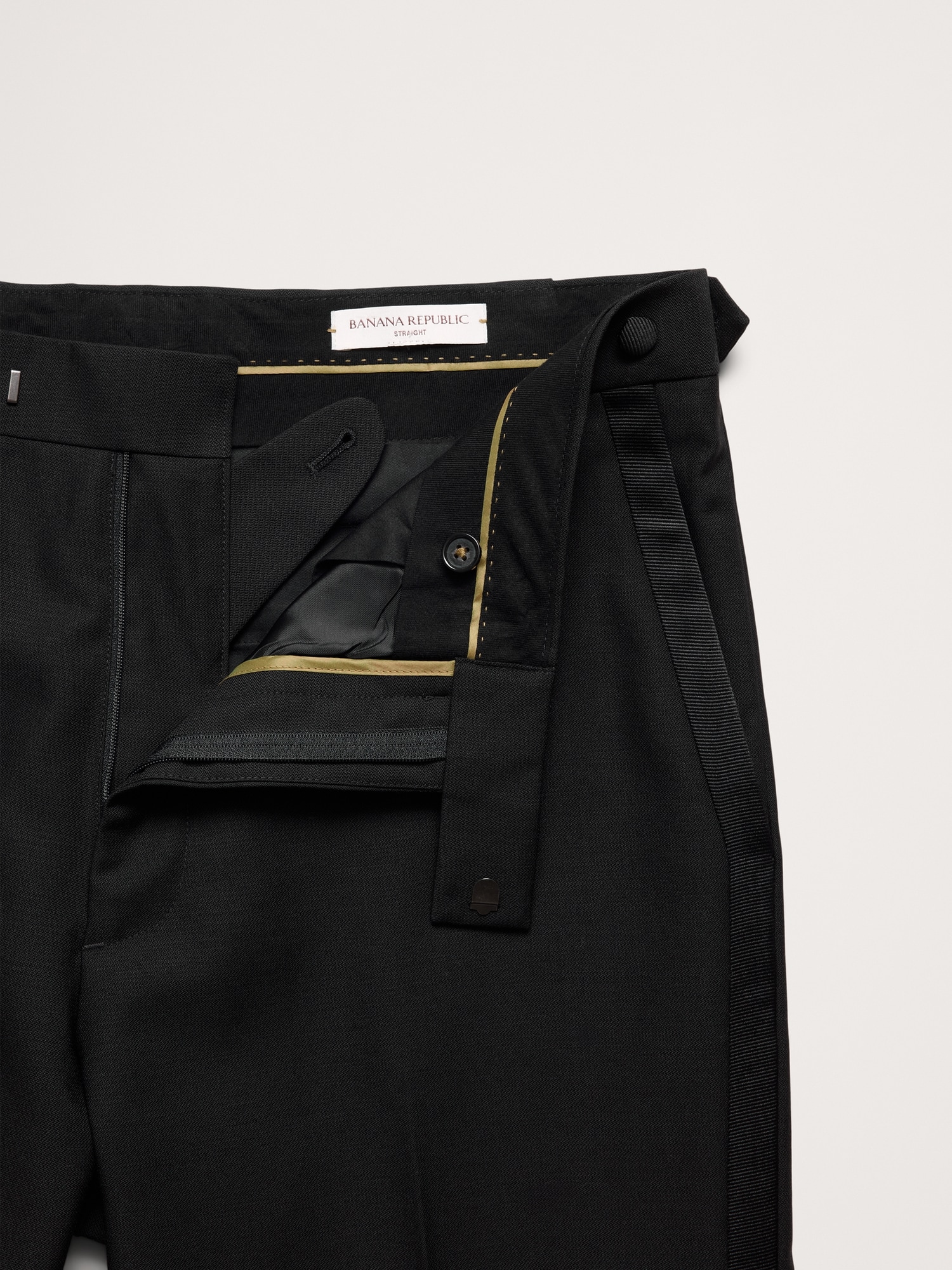 Image number 6 showing, Straight Italian Barathea Tuxedo Pant