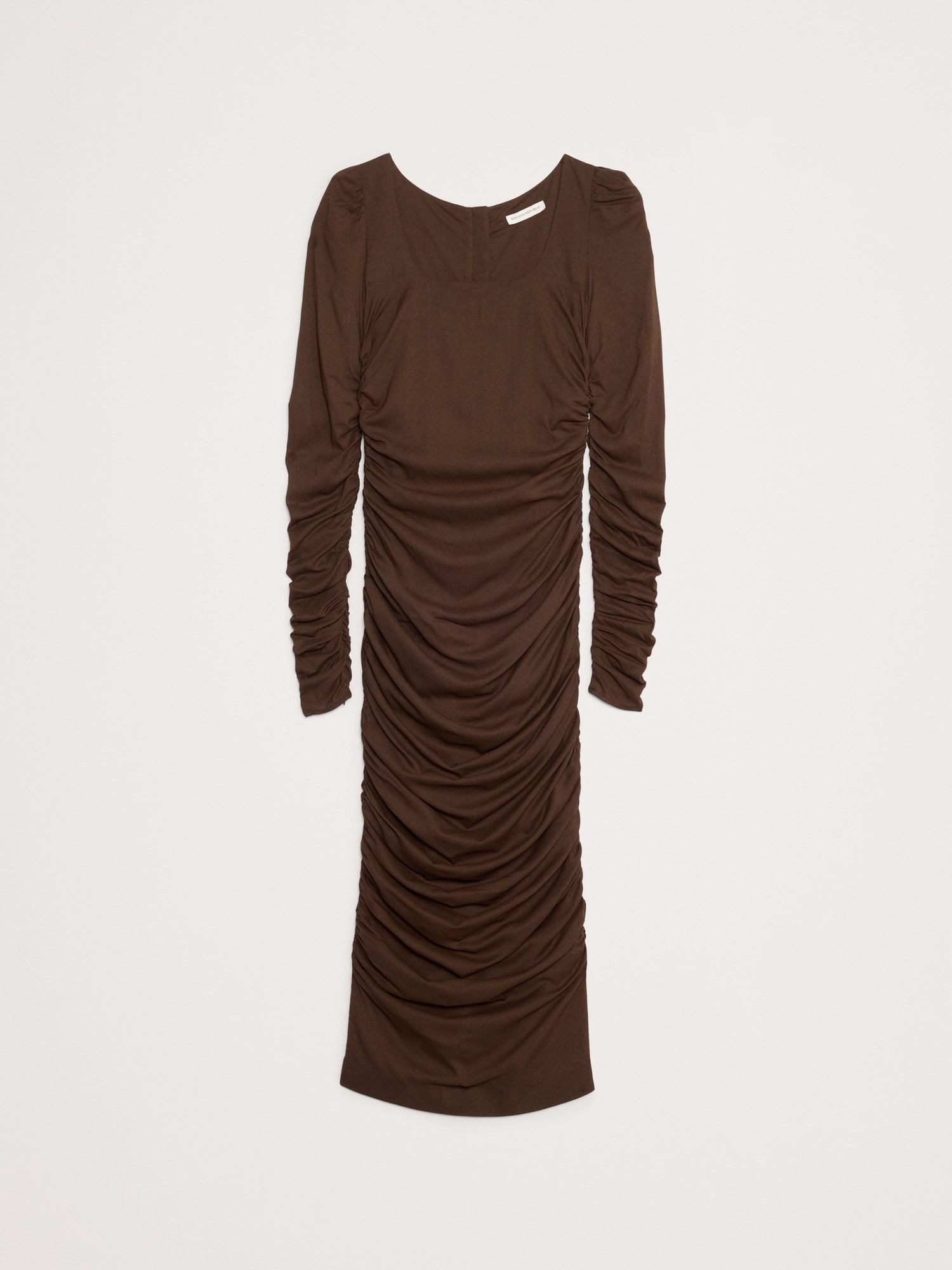 Image number 5 showing, Stretch-Crepe Ruched Midi Dress