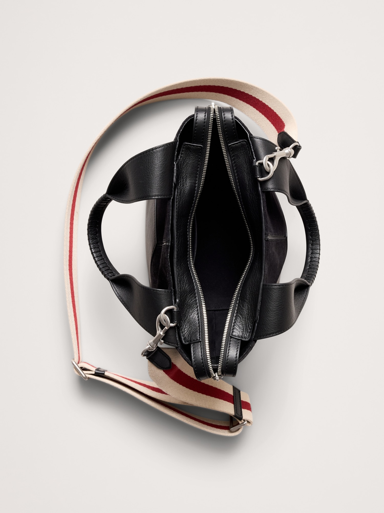 Image number 5 showing, Leather & Suede Mini Zip Tote