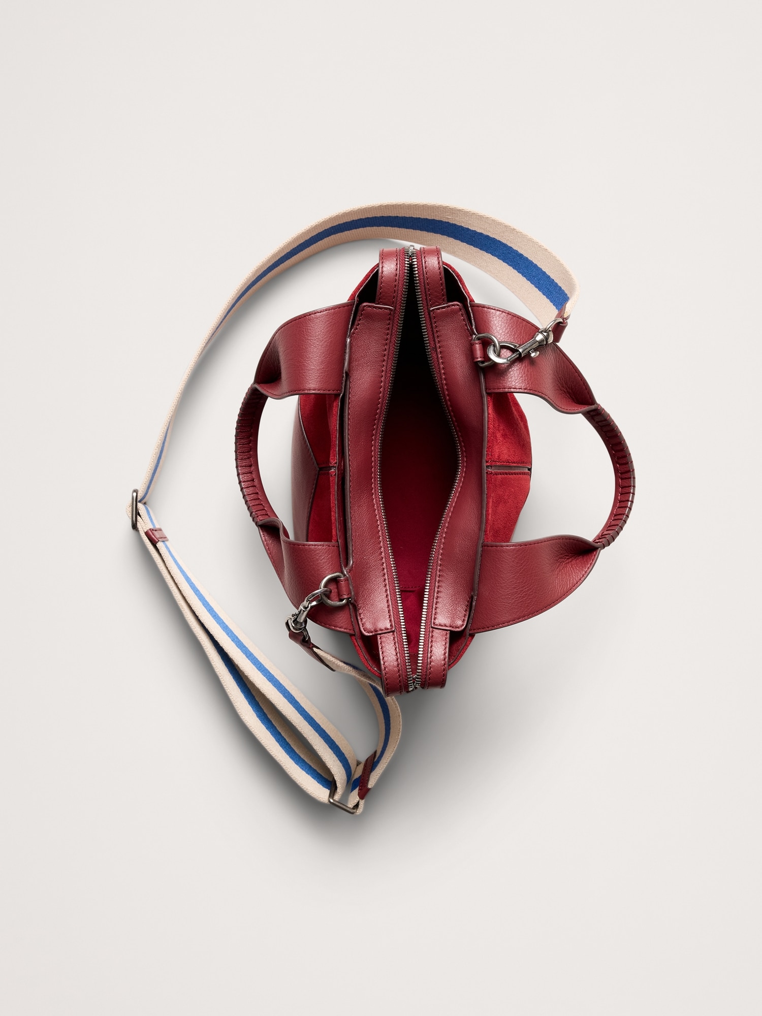 Image number 5 showing, Leather & Suede Mini Zip Tote