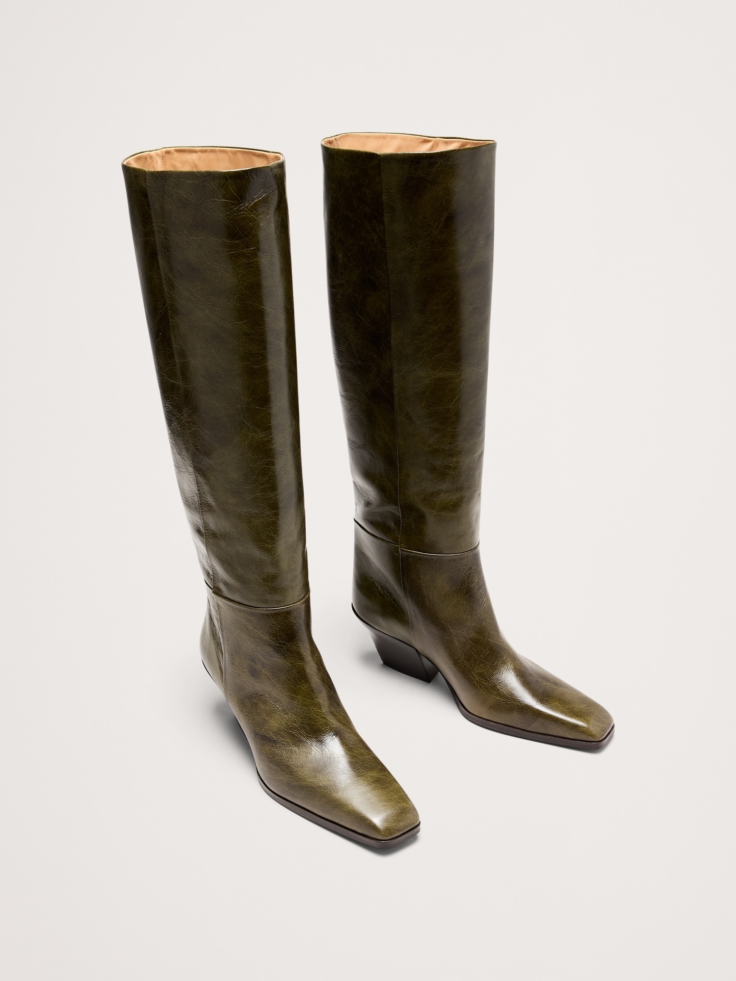 Image number 2 showing, Italian Leather Knee-High Boot