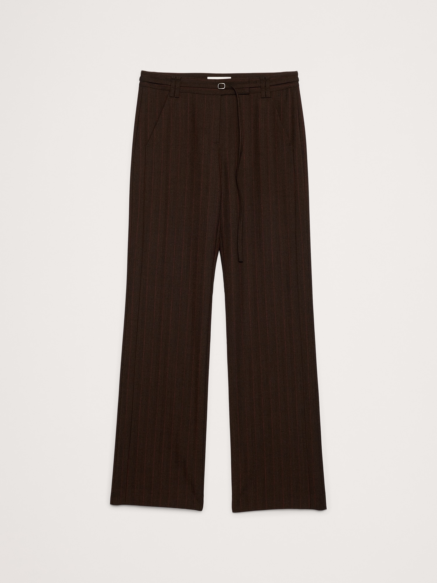 Image number 4 showing, Mid-Rise Bootcut Wool-Blend Flannel Pant