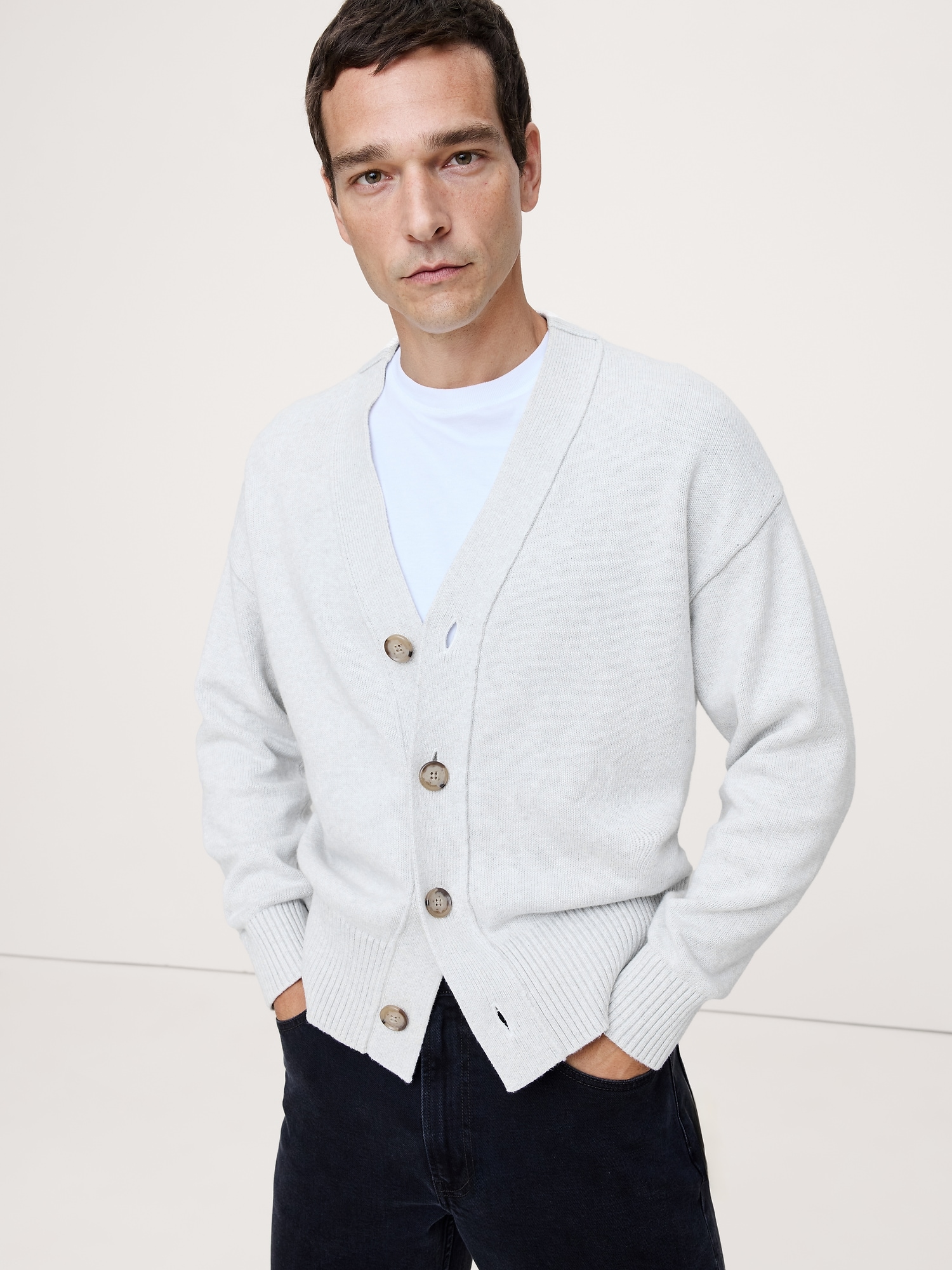Cardigan en coton - Gris Pâle