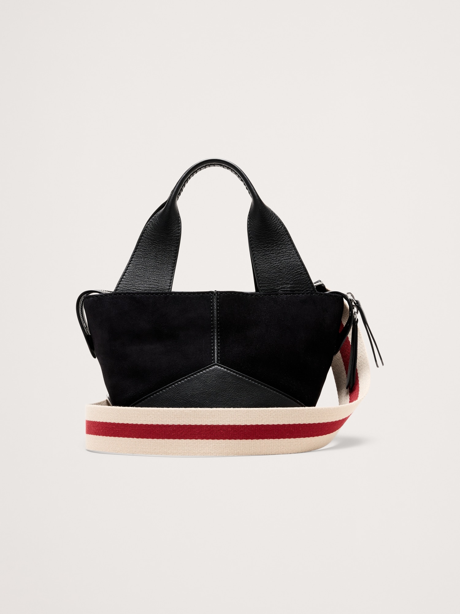 Image number 8 showing, Leather & Suede Mini Zip Tote