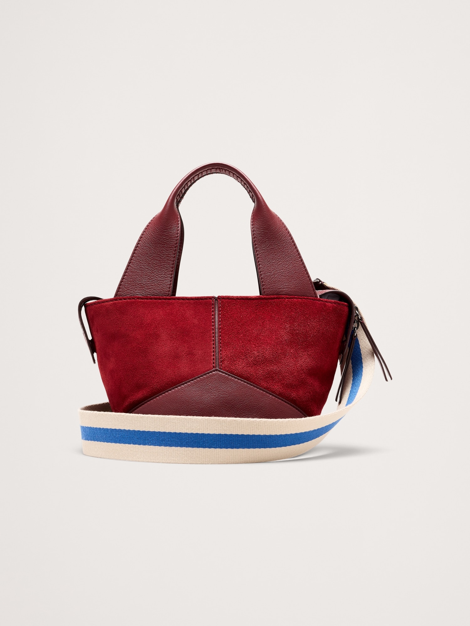 Image number 4 showing, Leather & Suede Mini Zip Tote