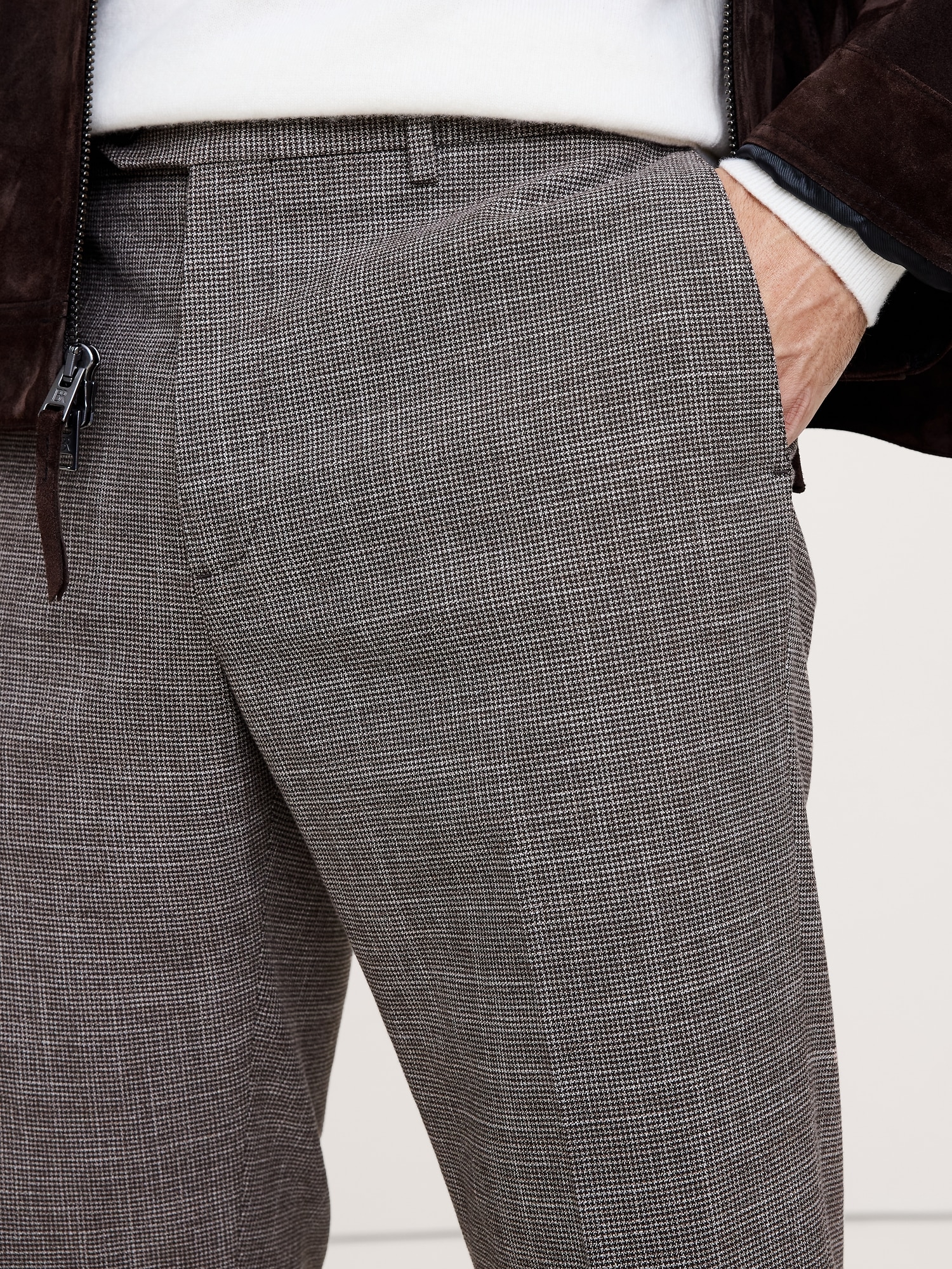 L'image numéro 3 présente Pantalon habillé infroissable à coupe étroite