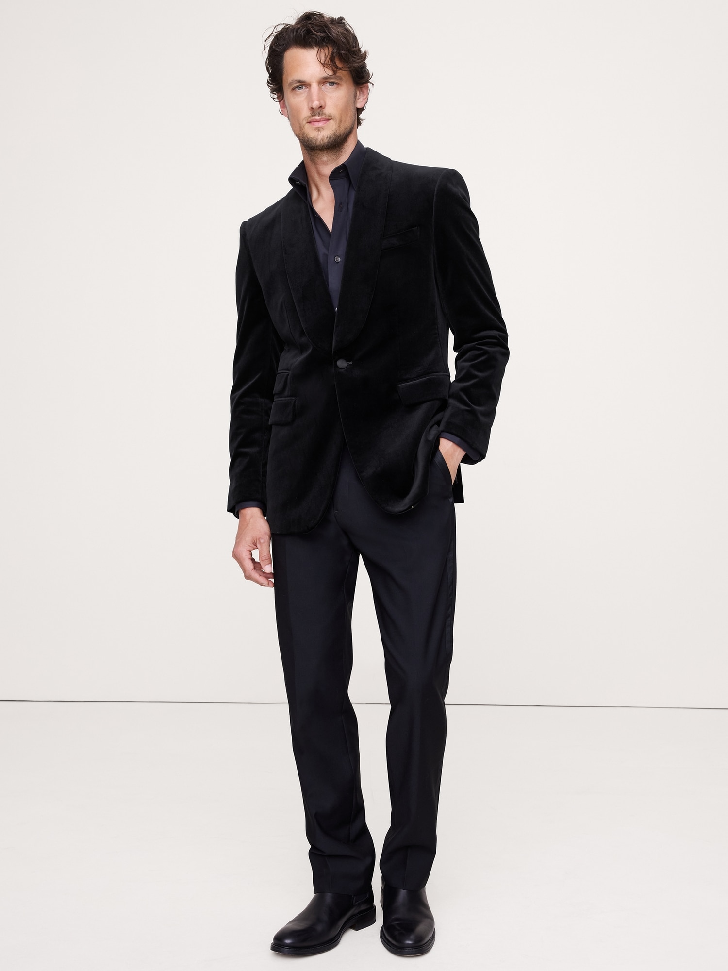 Image number 1 showing, Velvet Tuxedo Jacket