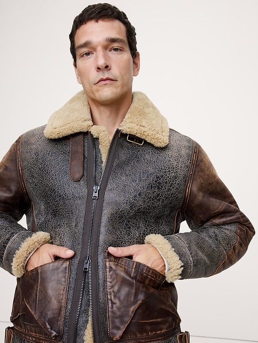 Shearling Flight Jacket | Banana Republic