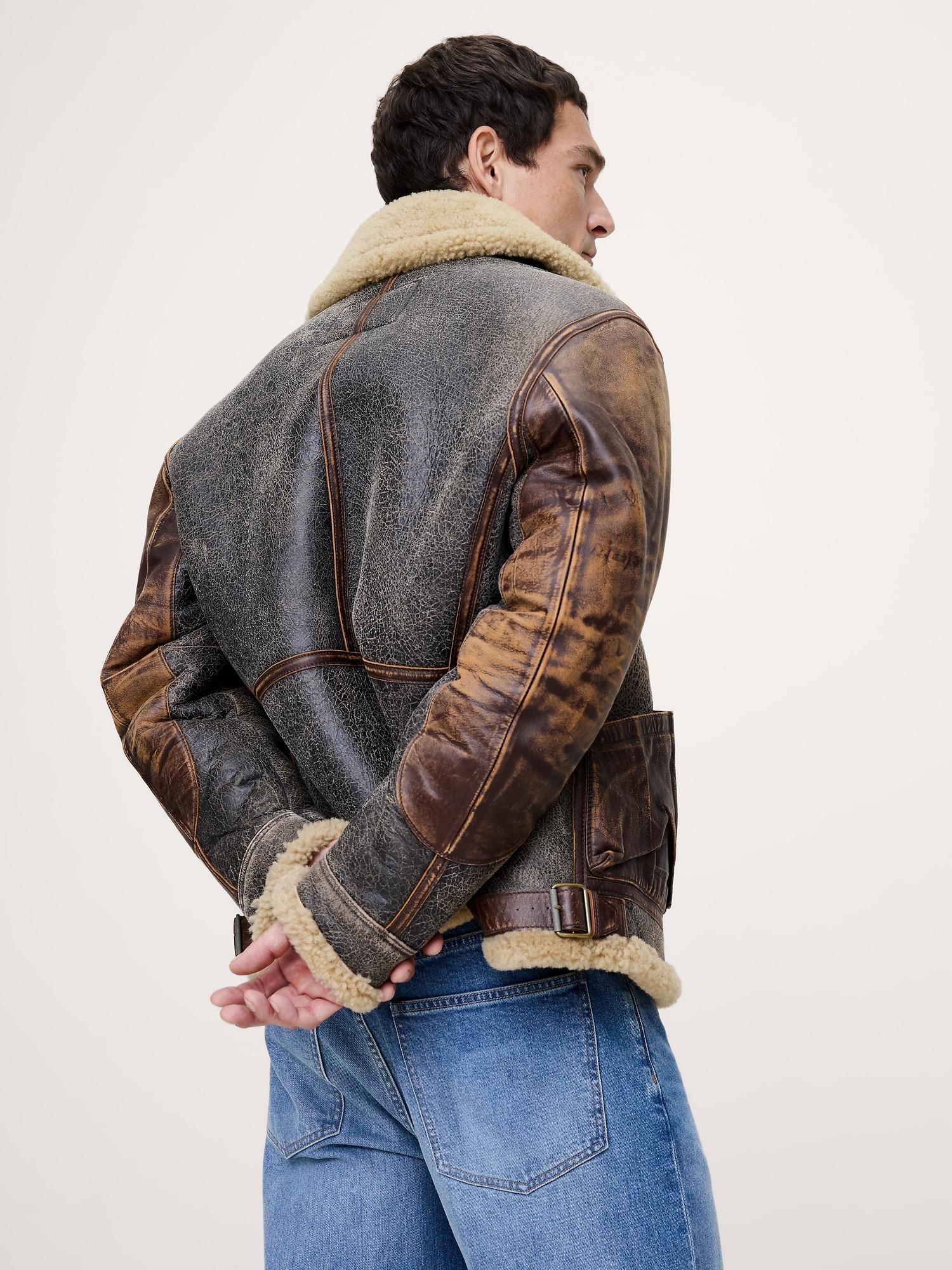 Image number 4 showing, Shearling Flight Jacket