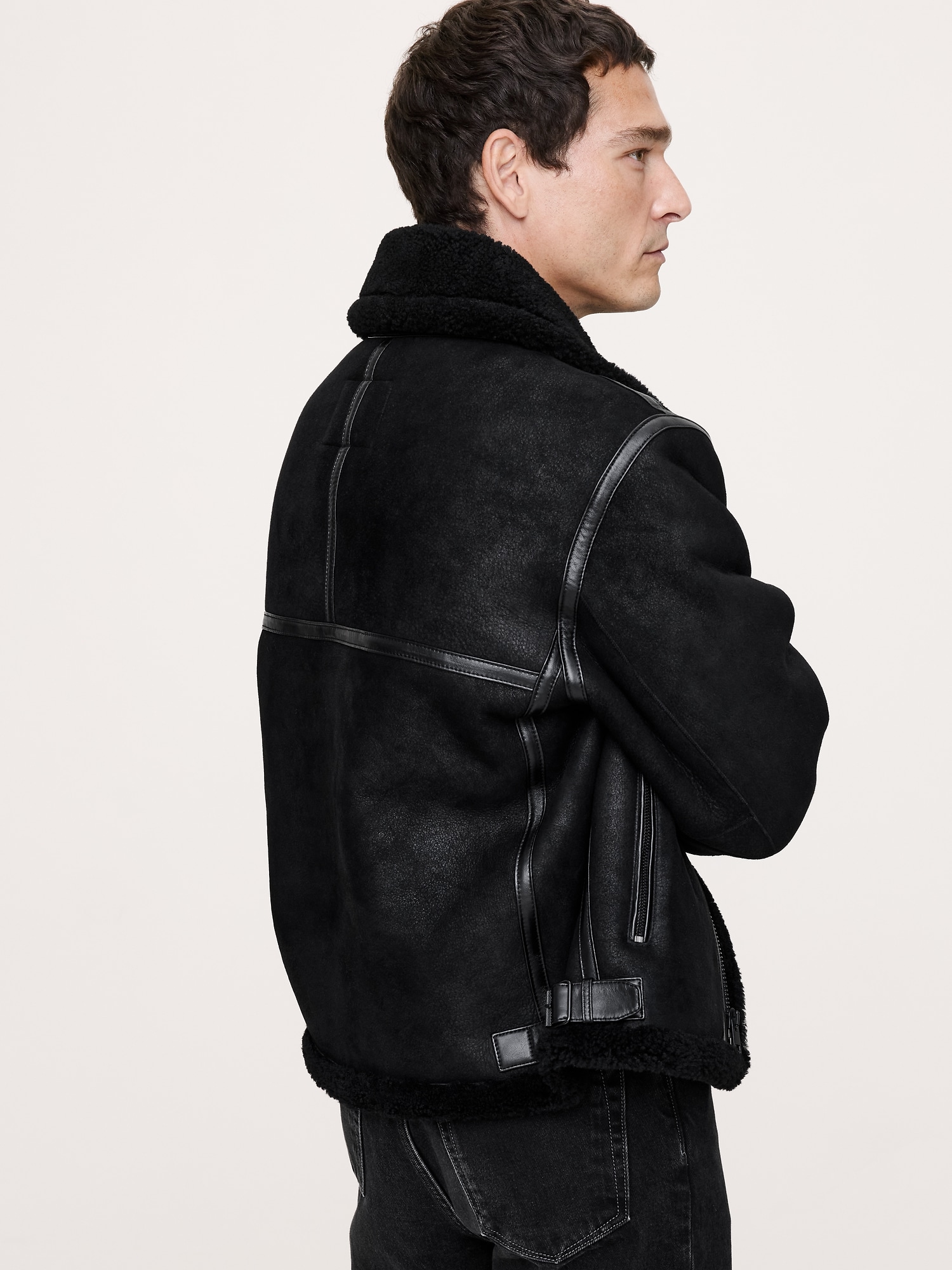 Image number 3 showing, Shearling Aviator Jacket