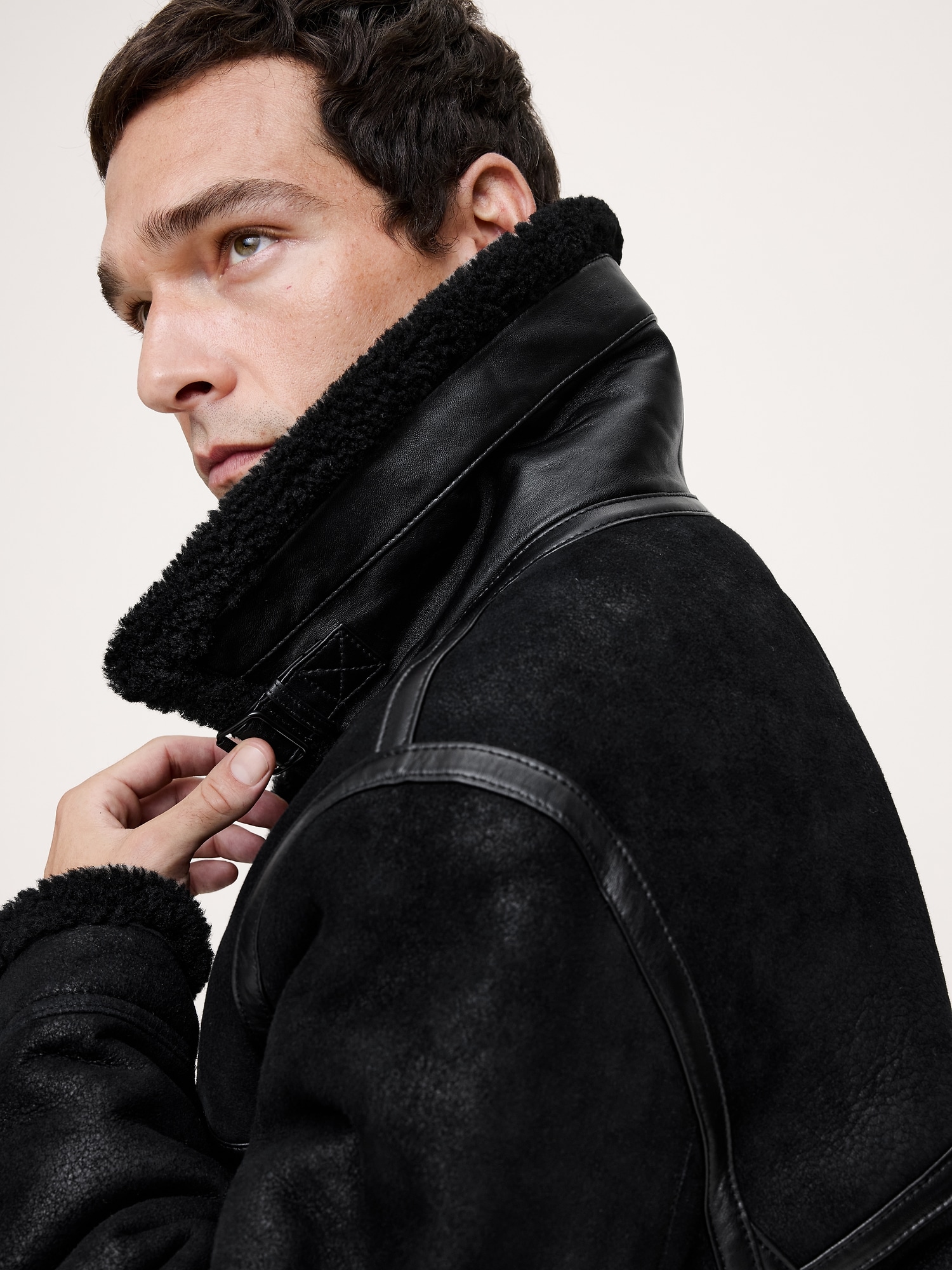 Image number 4 showing, Shearling Aviator Jacket
