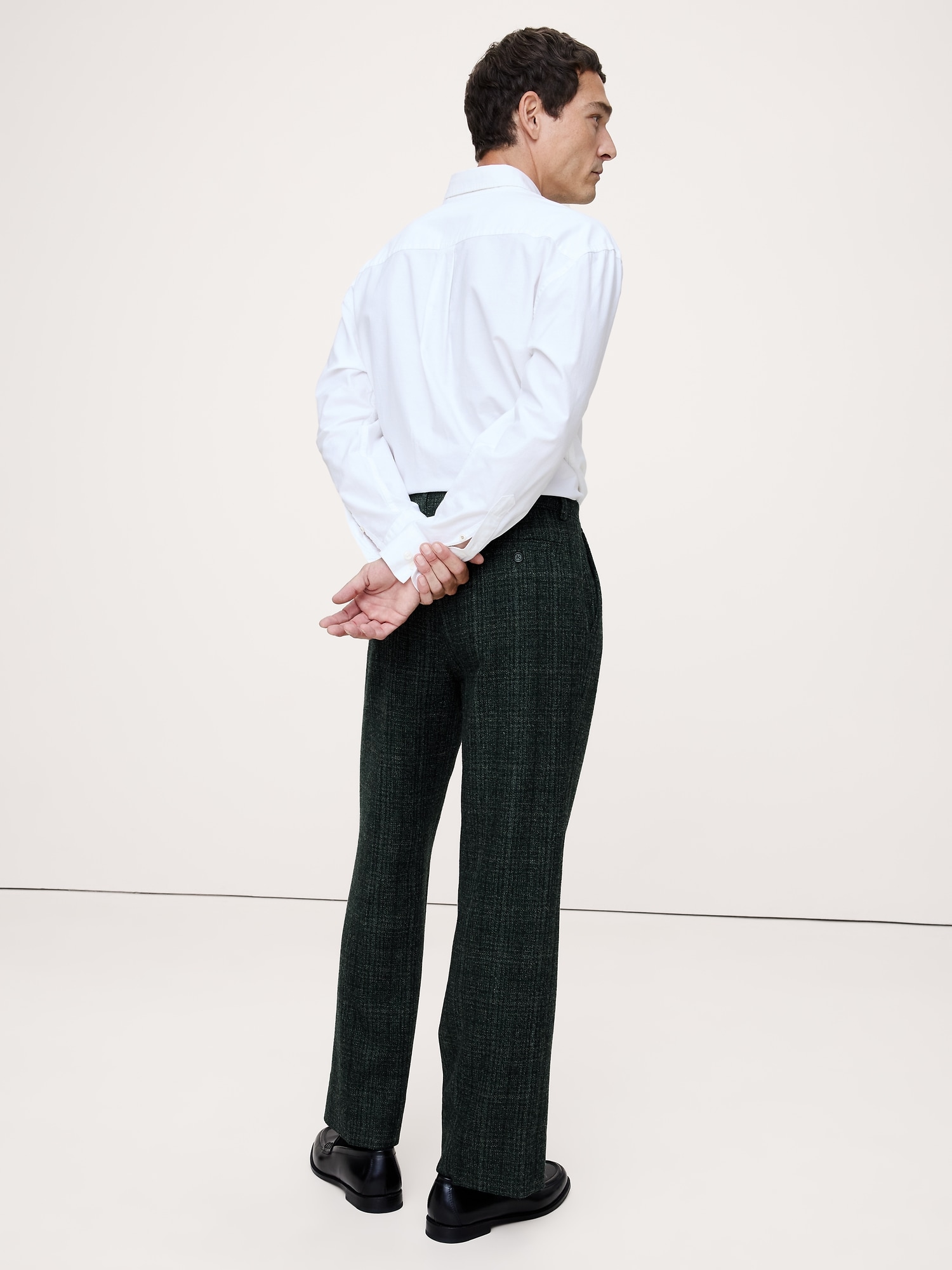 L'image numéro 3 présente Pantalon de complet en tweed de laine italien