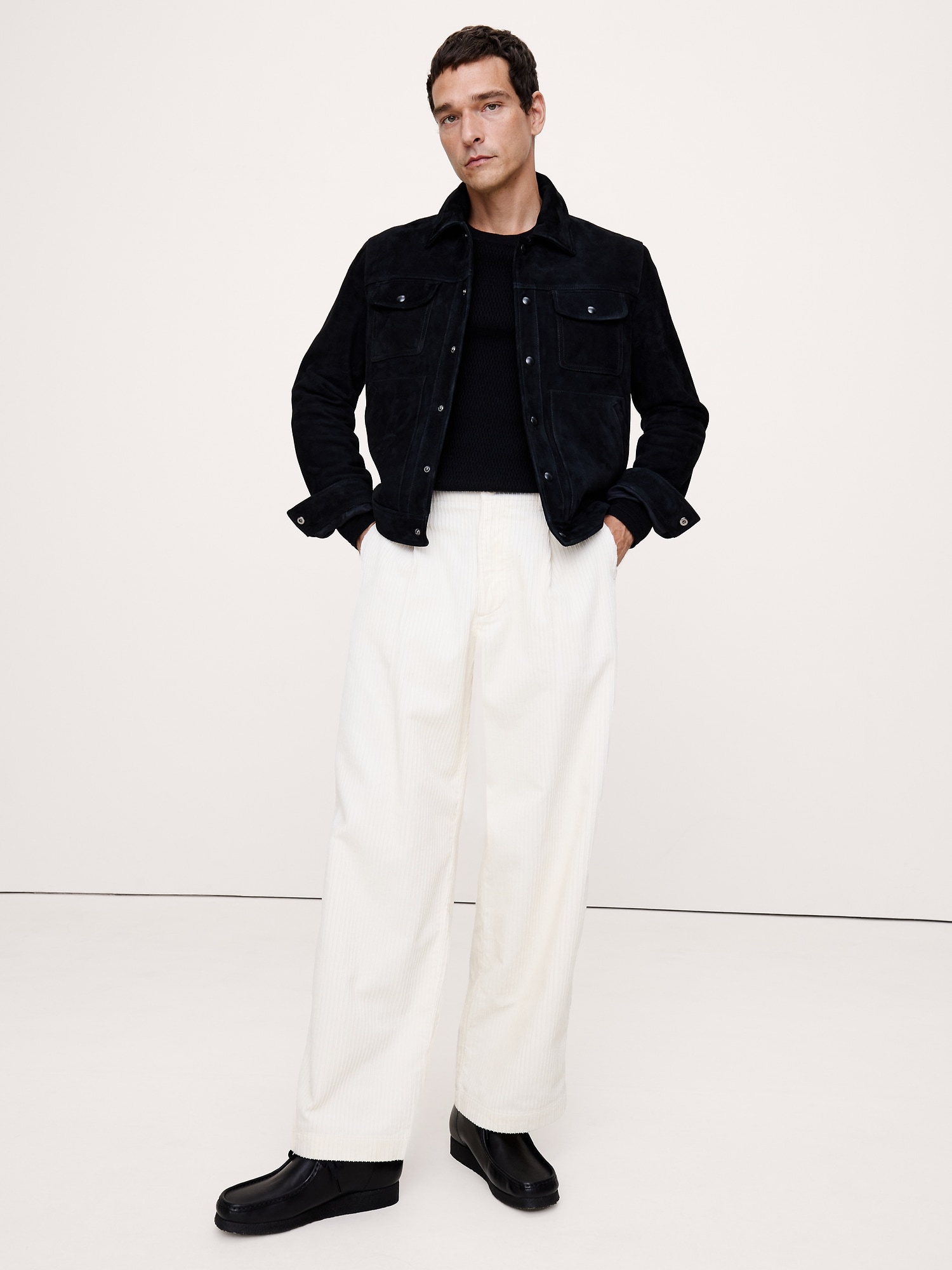 Loose Pleated Corduroy Pant