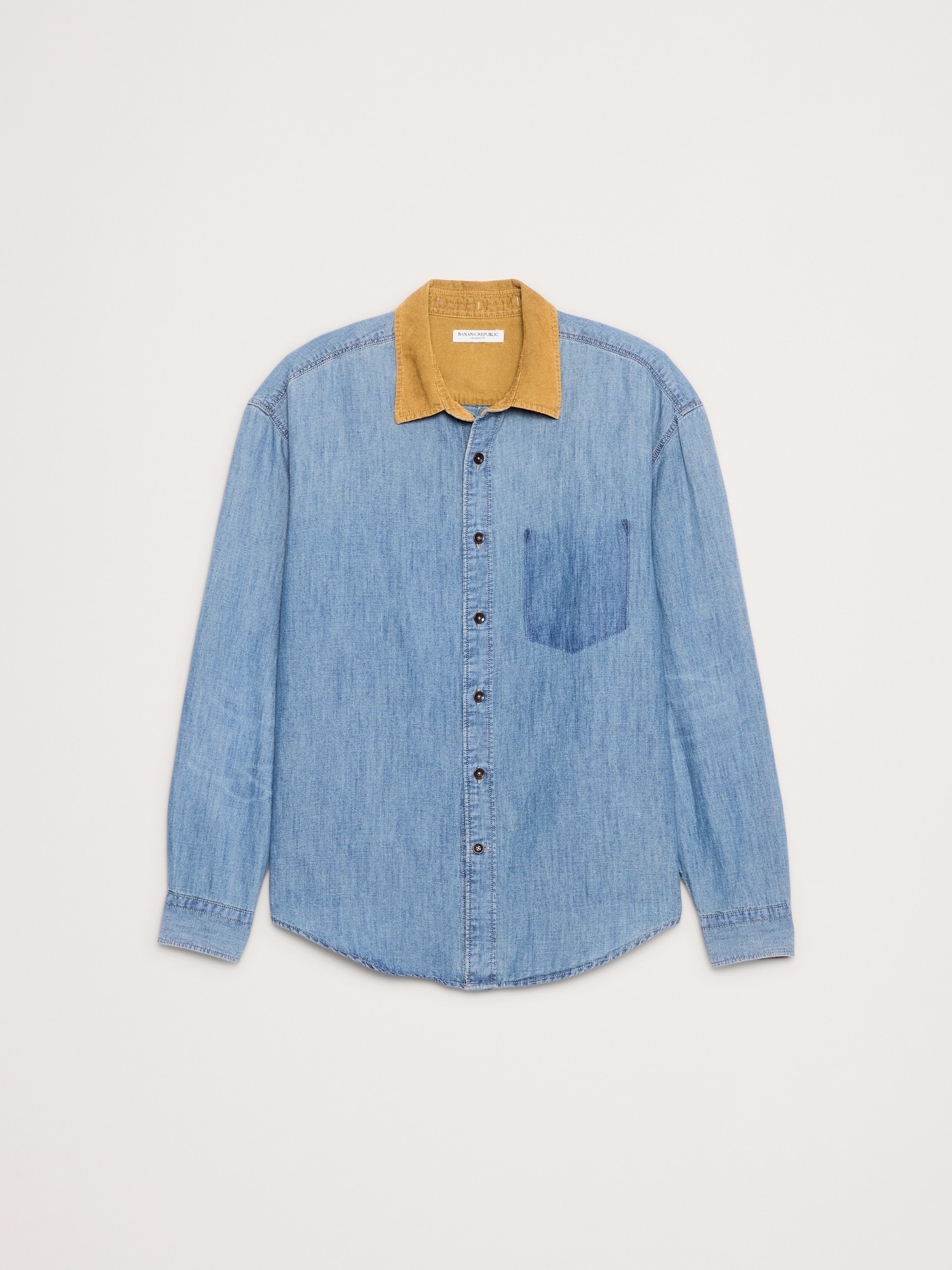Image number 4 showing, Relaxed-Fit Cotton-Hemp Chambray Shirt