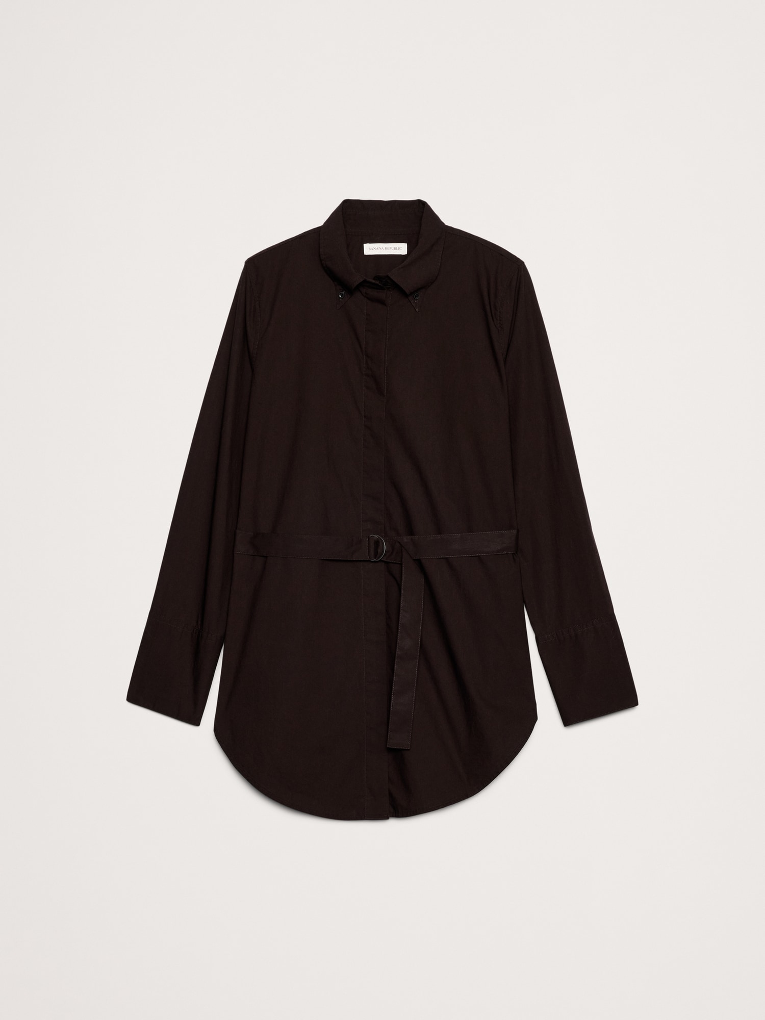 Image number 4 showing, Cotton Poplin Belted Tunic Shirt