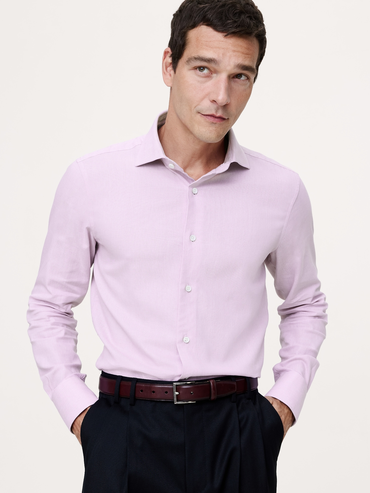 Image number 1 showing, Slim-Fit Cotton-Cashmere Dress Shirt