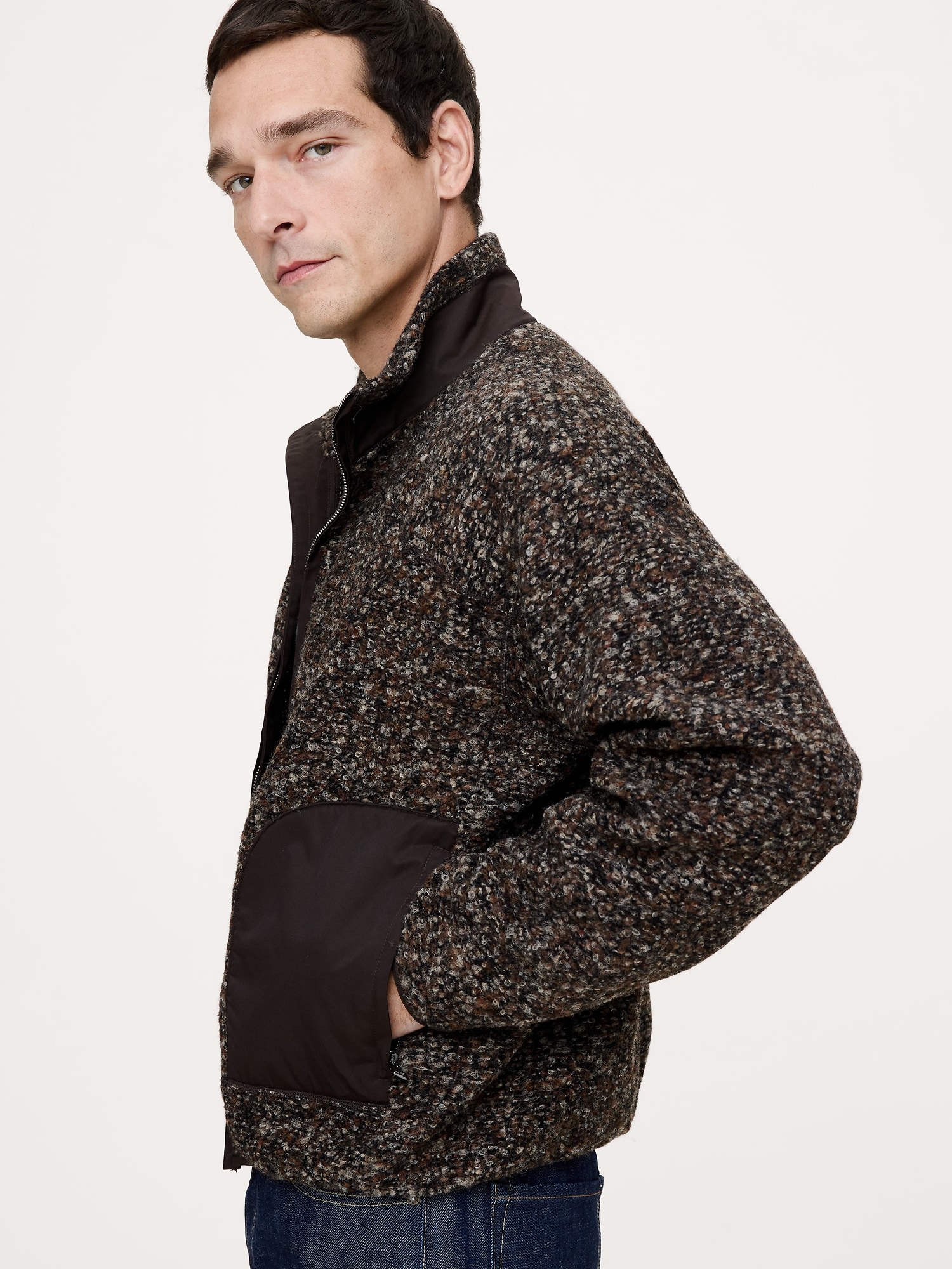 Image number 3 showing, Bouclé Fleece Zip-Up Sweatshirt