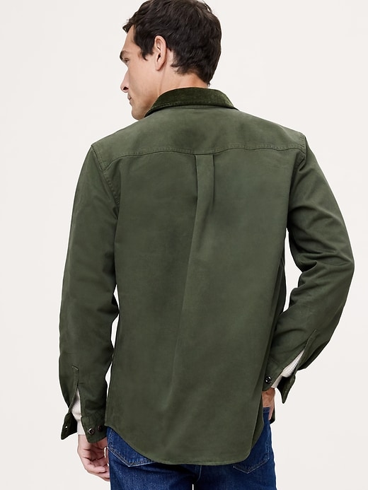 Standard-Fit Cotton Twill Shirt Jacket | Banana Republic