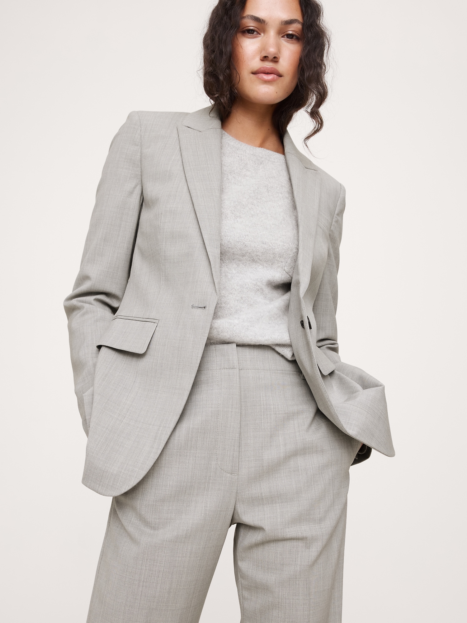 Image number 3 showing, High-Rise Slim Italian Wool Ankle Pant