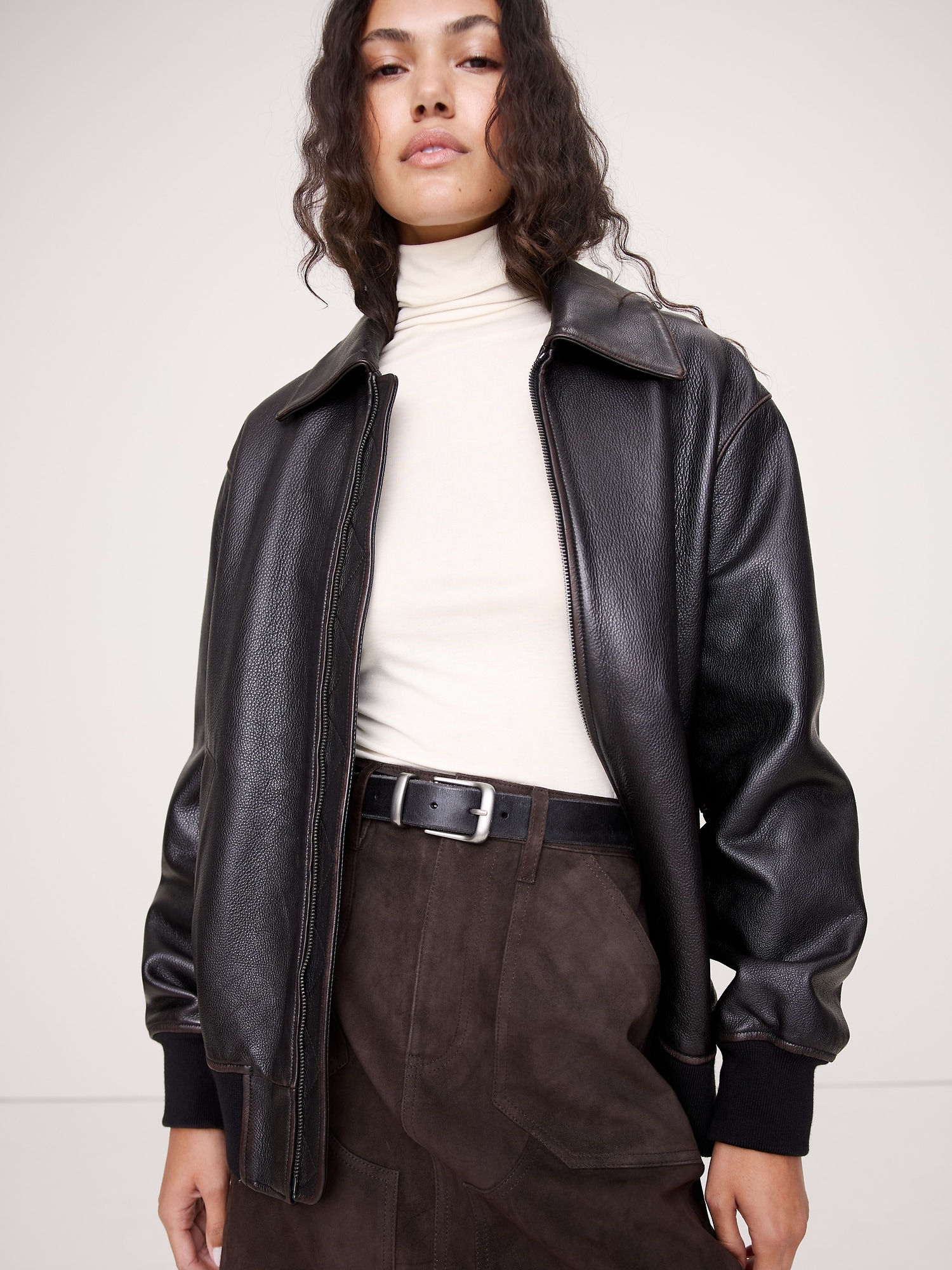 Image number 3 showing, Luxe Wool-Blend Turtleneck T-Shirt
