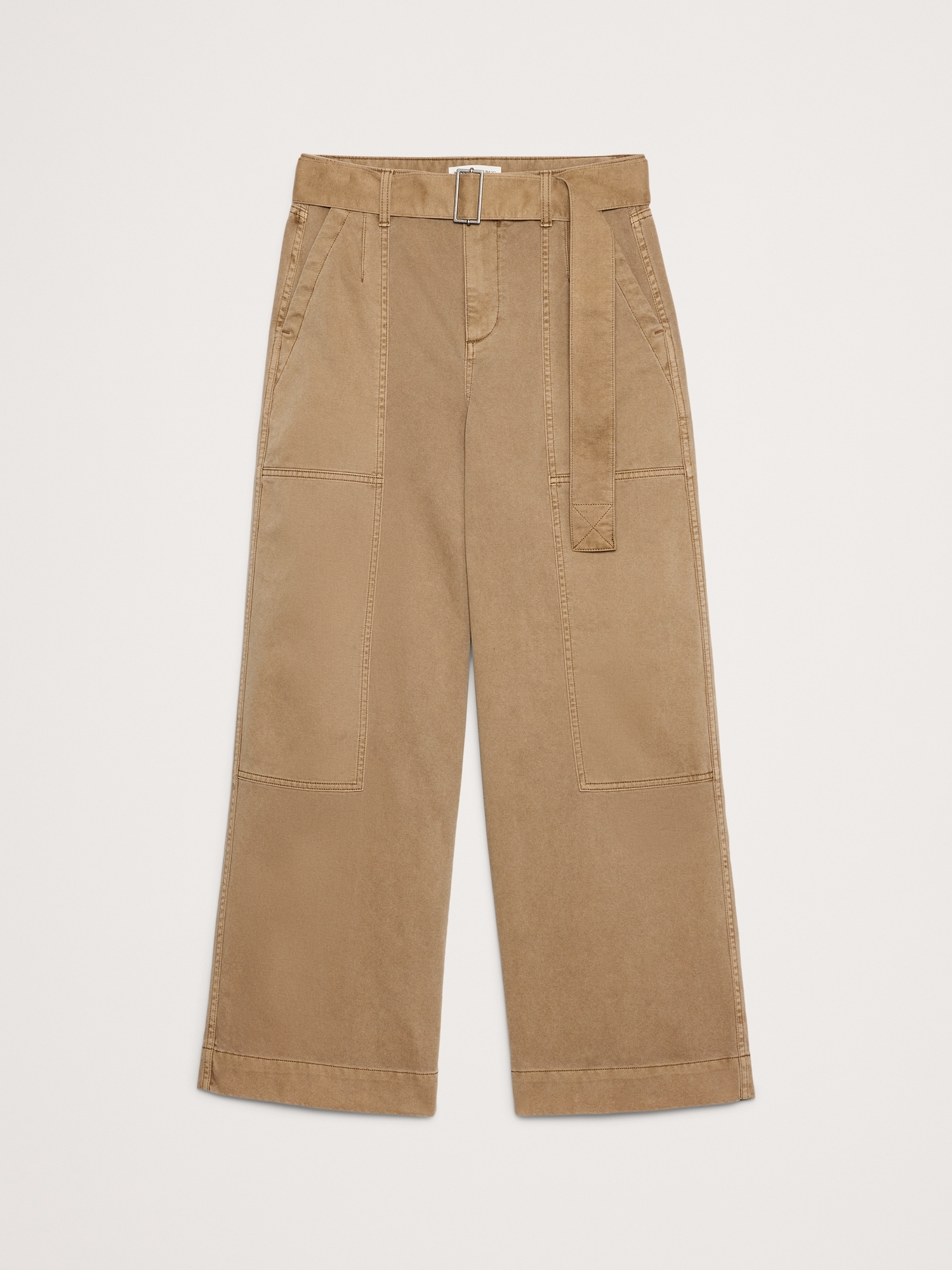 Image number 8 showing, High-Rise Wide-Leg Utility Crop Pant
