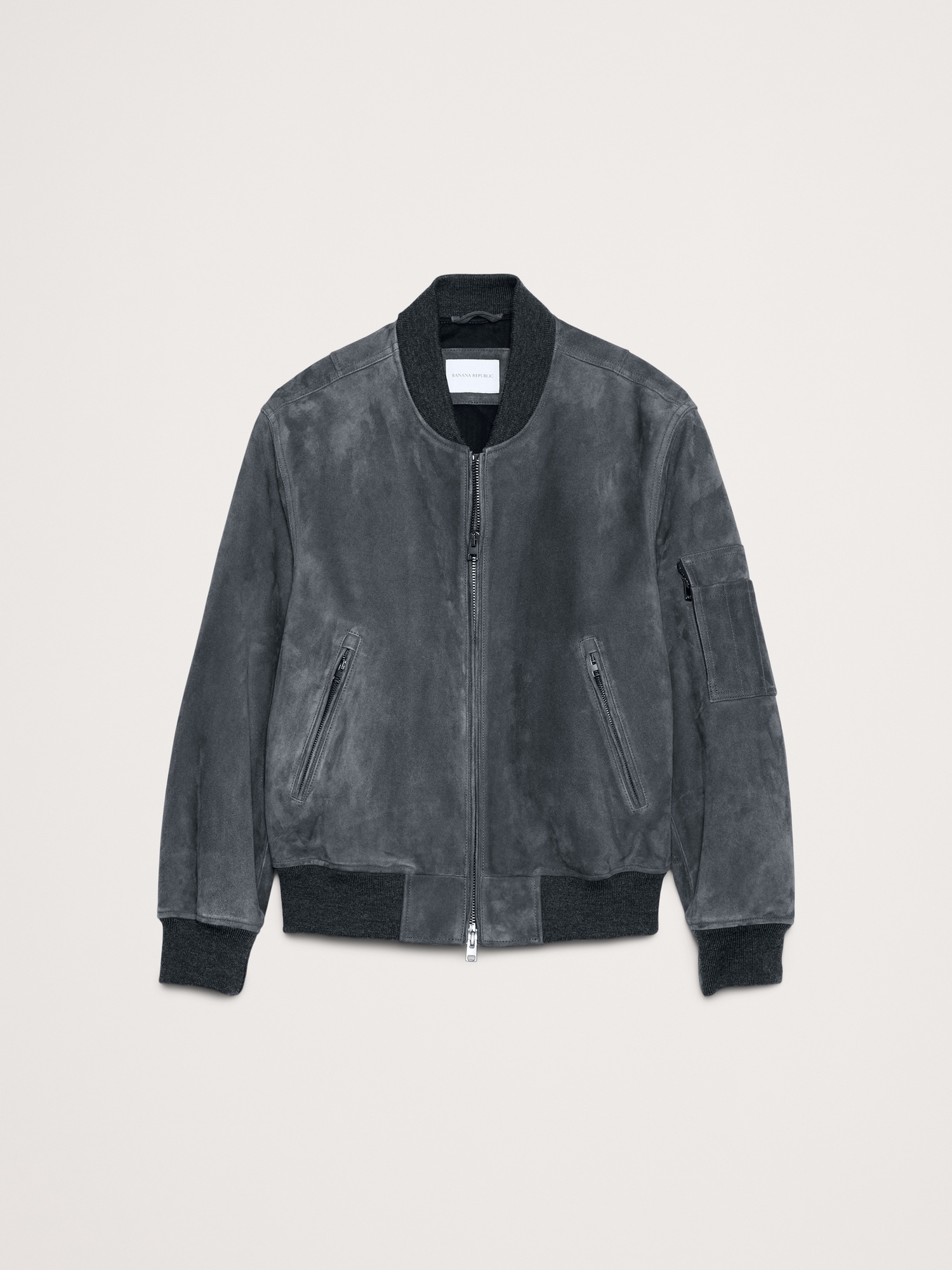 Image number 4 showing, Suede Bomber Jacket with Quilted Lining